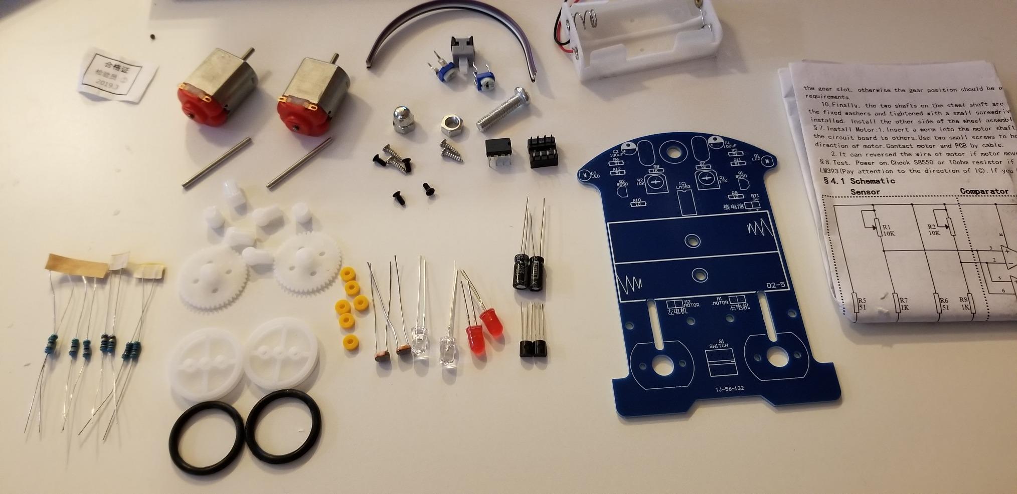 MiOYOOW Line Following Robot Car Kit, Beginners Smart Car Soldering Practice Kit STEM Educational Electronics Soldering Projects for School and Home Learning customer photo 1