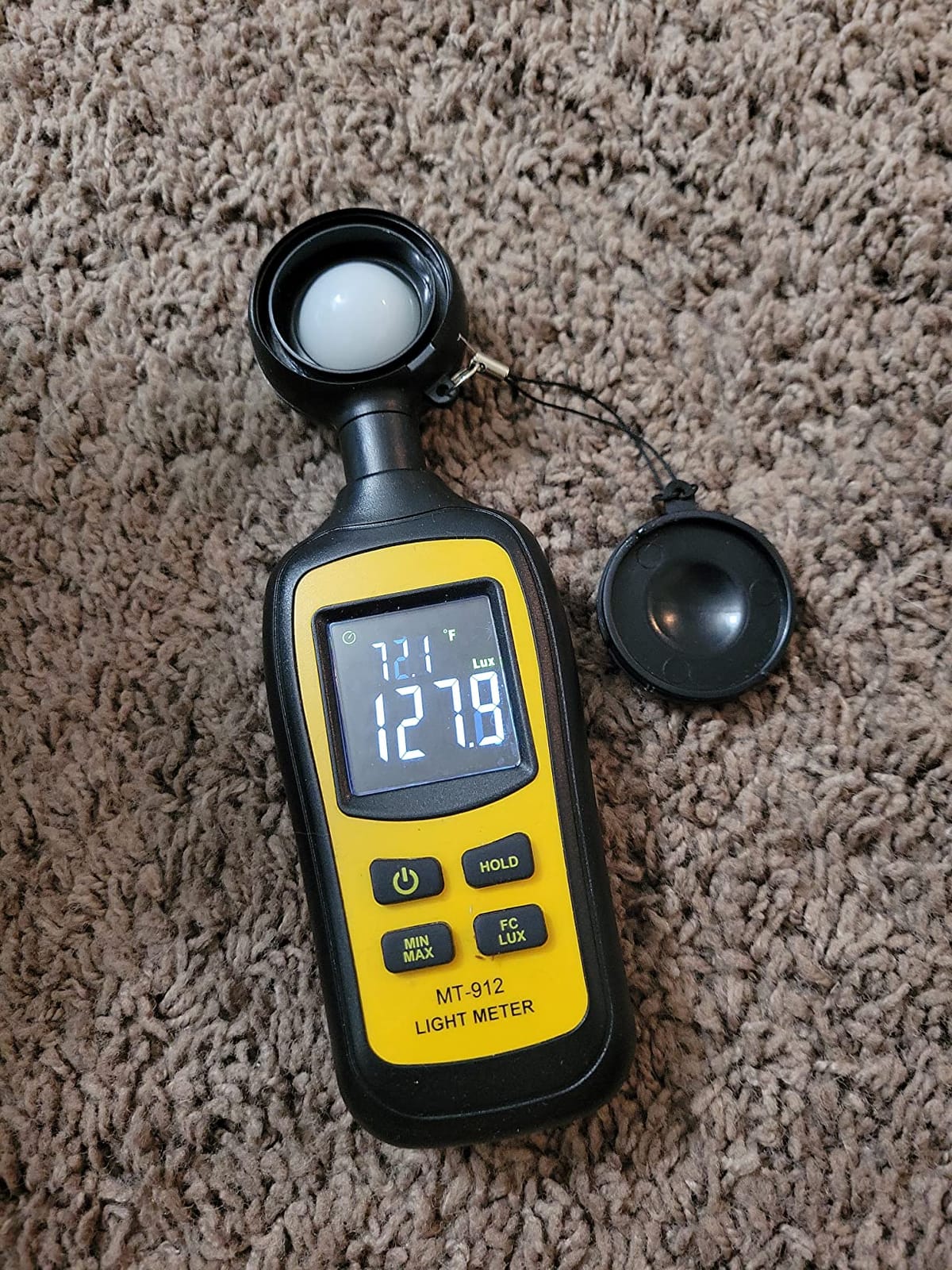 Light Meter Digital Illuminance Meter Handheld Ambient Temperature Measurer, Range up to 200,000 Lux, Luxmeter with 4 Digit Color LCD Screen customer photo 2