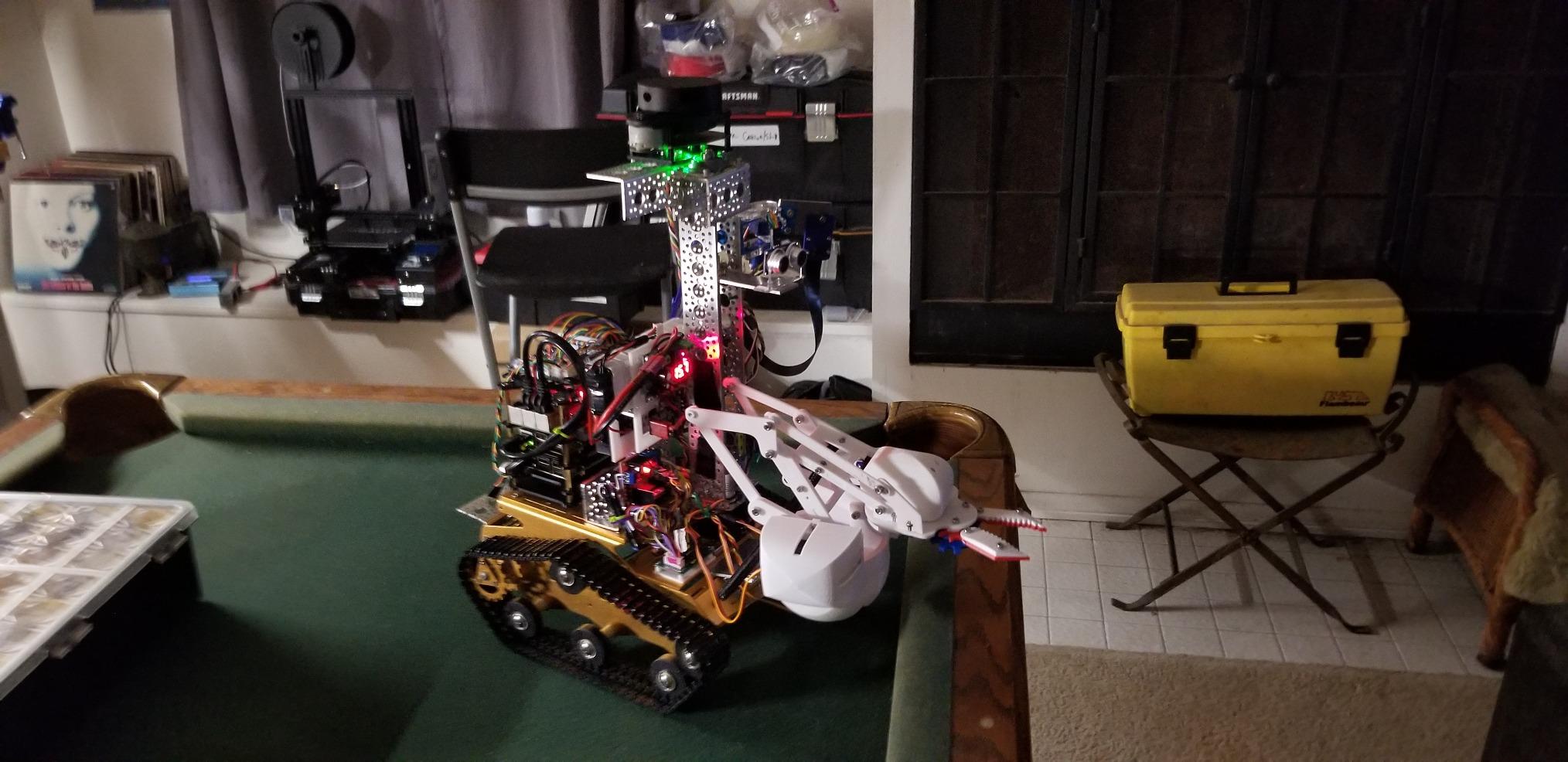 Smart Robot Car Chassis Kit Aluminum Alloy Big Tank Chassis with 2WD Motors for Jetson Nano/Raspberry Pi/Arduino DIY STEM Education Projects and ROS Research (Gold, with DC Motor) customer photo 1