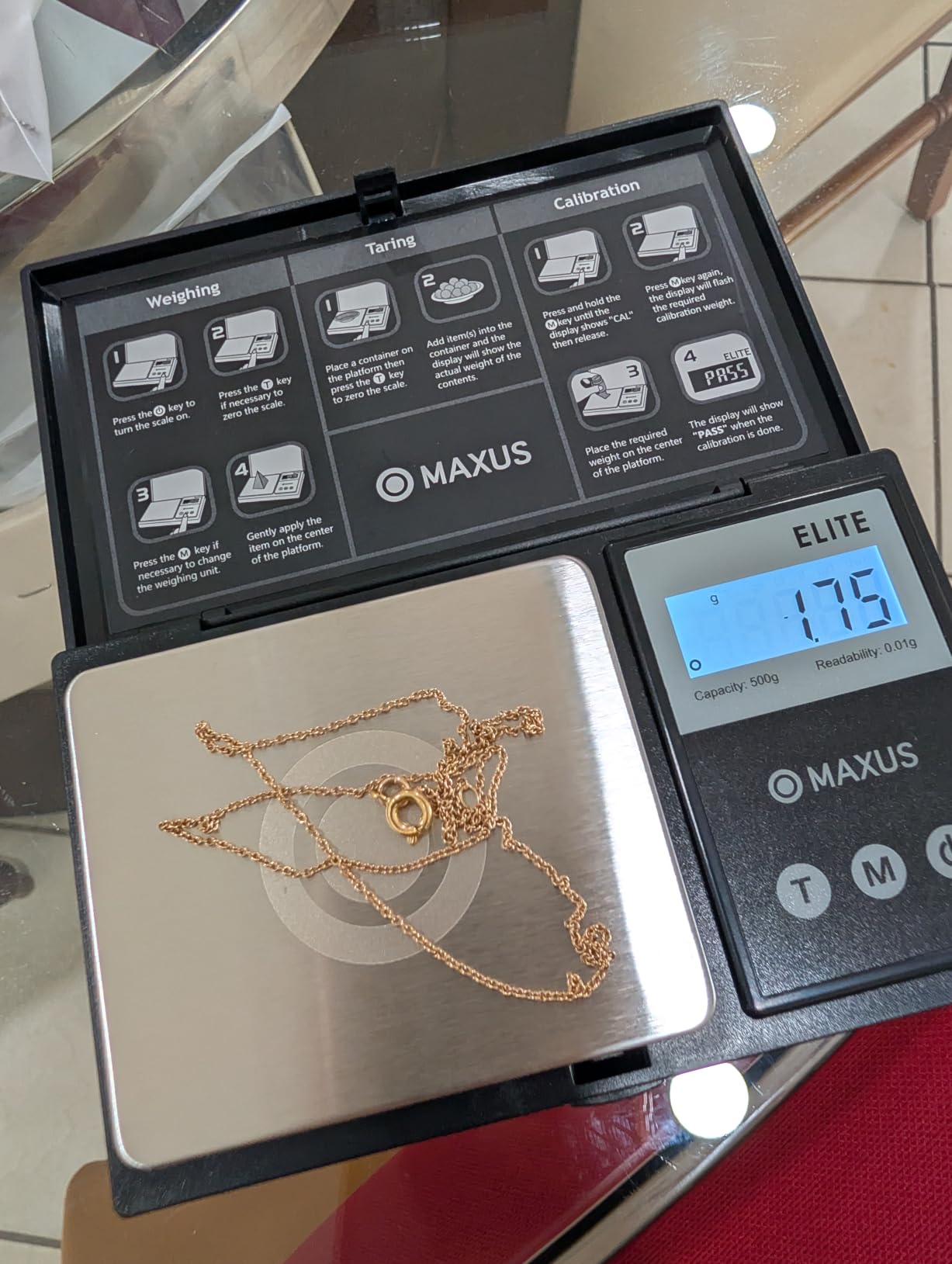 MAXUS Digital Pocket Gram Scale 500g x 0.01g High Precision with Tray customer photo 1