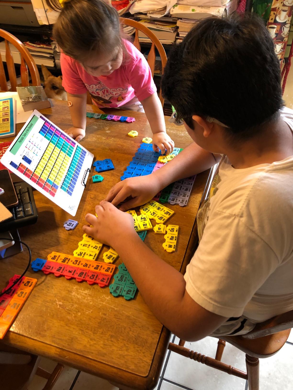 hand2mind Connecting Color Tiles Periodic Table for Kids Ages 10-13, Learn About Elements and Chemistry At Home, Atomic Number, Symbol, Weight, and Electron, Homeschool Supplies (163 Tiles) customer photo 1