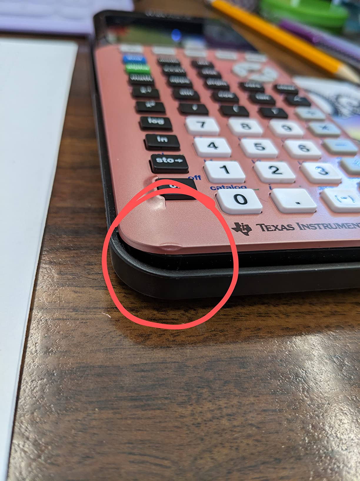 TI-84 Plus CE Graphing Calculator Texas Instruments, Rose Curve Gold | Computer version included, USB charging, Full color, Faster than TI-84 Plus customer photo 1