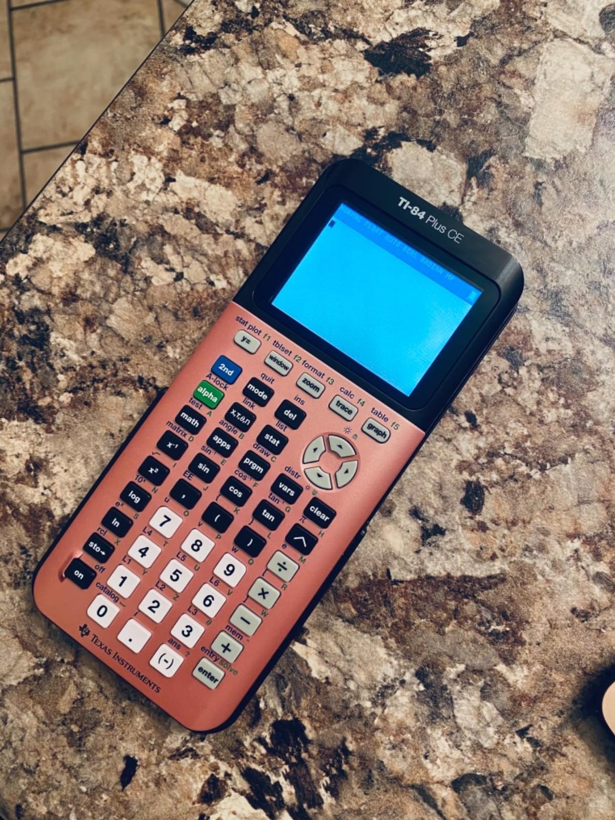 TI-84 Plus CE Graphing Calculator Texas Instruments, Rose Curve Gold | Computer version included, USB charging, Full color, Faster than TI-84 Plus customer photo 2
