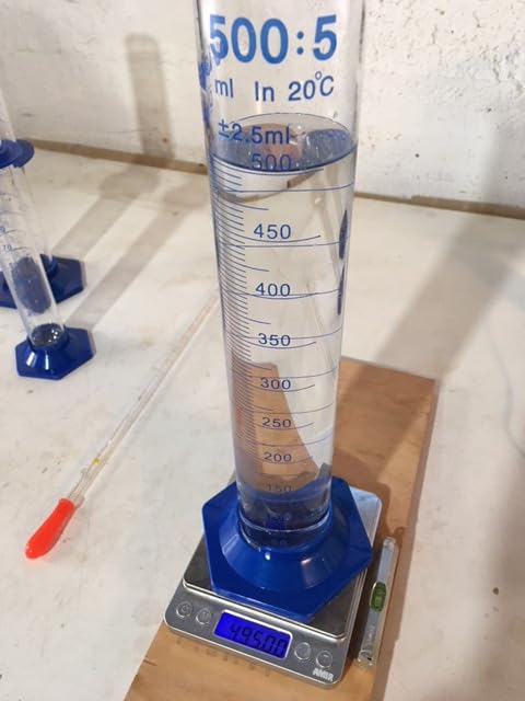 Thick Glass Graduated Cylinder Measuring Liquid Lab Cylinders with Anti-Falling Plastic Base and Bumper Guards and Cylinder Brush (Glass, 25ML) customer photo 2