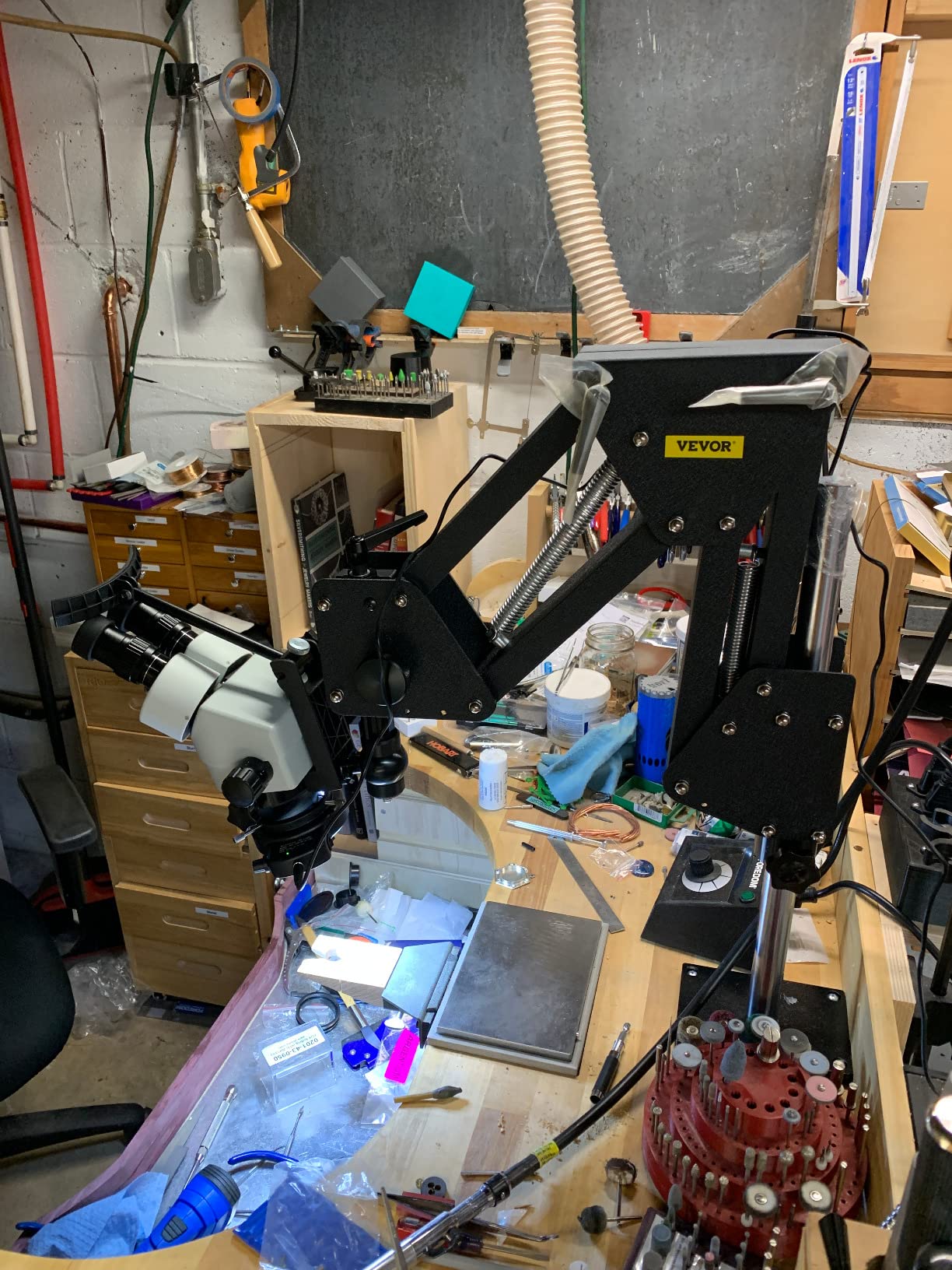 VEVOR Micro Inlaid Mirror Multi-Directional Microscope with Spring Bracket 7X-45X, Micro-Setting Jewelry Tools Microscope customer photo 2