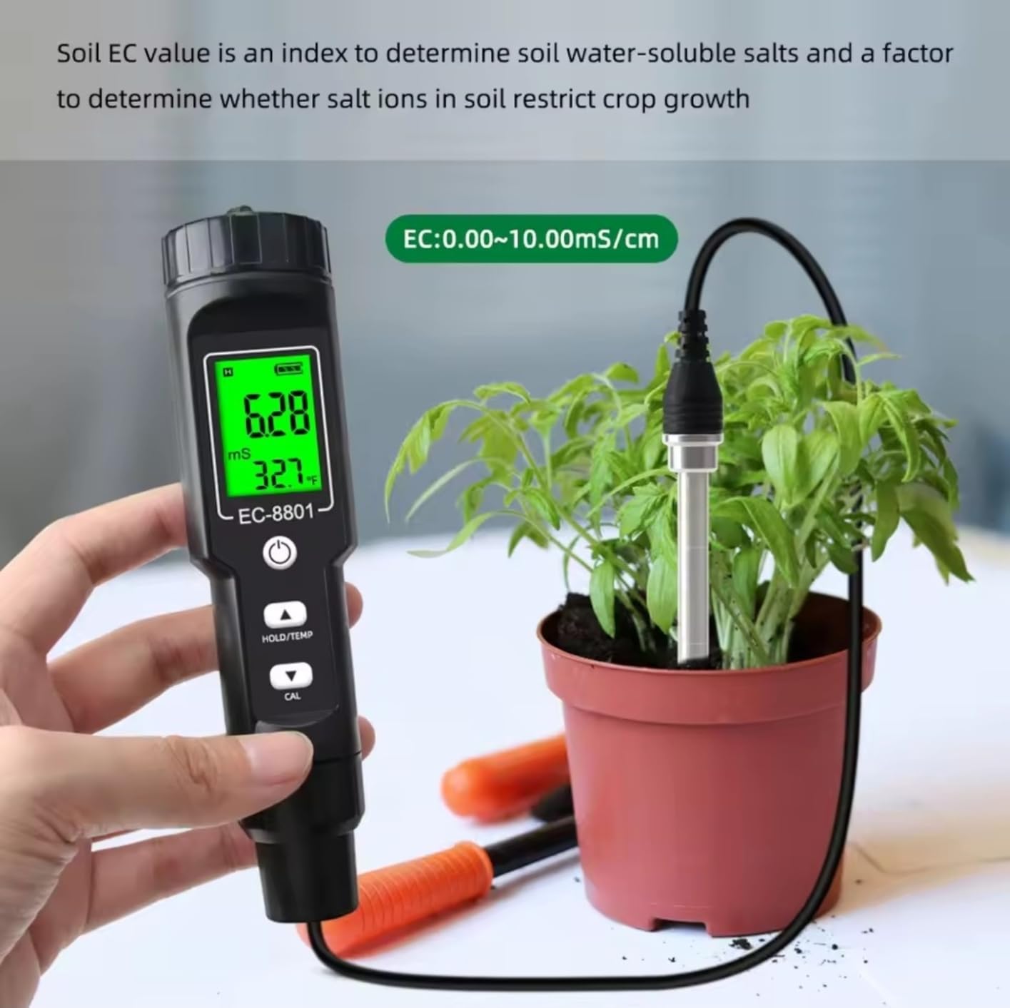 Bluelab Pulse Meter - Handheld Digital Soil Meter Measures Nutrients (TDS), Moisture & Temperature directly from the Root Zone - Grow Healthier Plants with Fast, Accurate Measurements customer photo 1