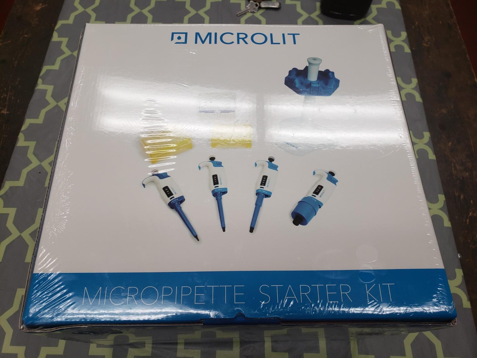 MICROLIT Complete Starter Kit - 4-Piece Pipette Set with Carousel Stand | Covers 0.5-10ul, 10-100ul, 100-1000ul and 1-10ml Liquid Capacity, Includes Compatible Tips customer photo 1