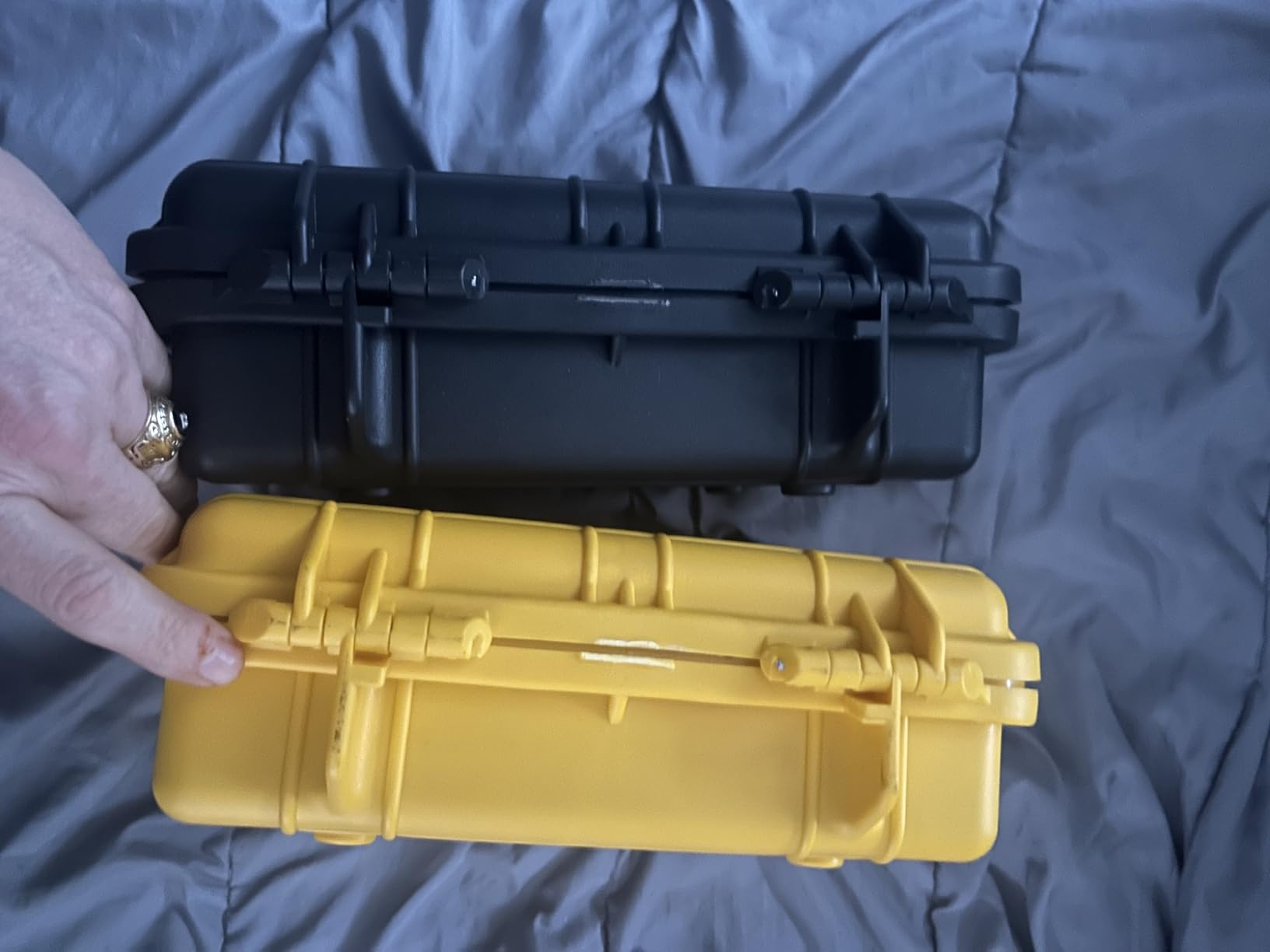 MEIJIA Portable All Weather Waterproof Protective Hard Case, Small Camera Case, Dry Case with Customizable Foam, Fit Use of Drones, Camera, Equipments, 11.65 x 8.35 x 3.78 in customer photo 1