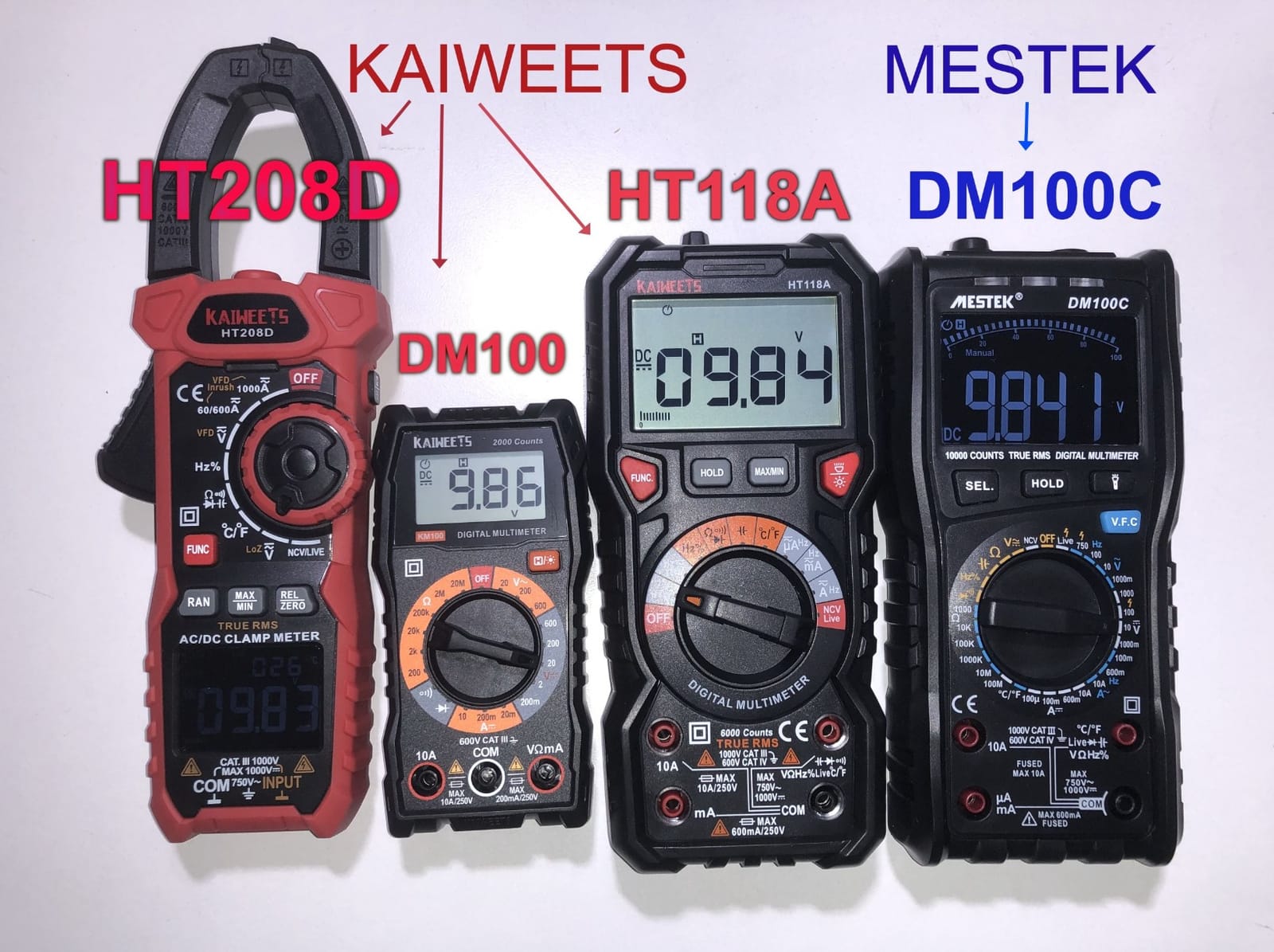 KAIWEETS Digital Multimeter TRMS 6000 Counts Voltmeter Auto-Ranging Fast Accurately Measures Voltage Current Amp Resistance Diodes Continuity Duty-Cycle Capacitance Temperature for Automotive customer photo 2