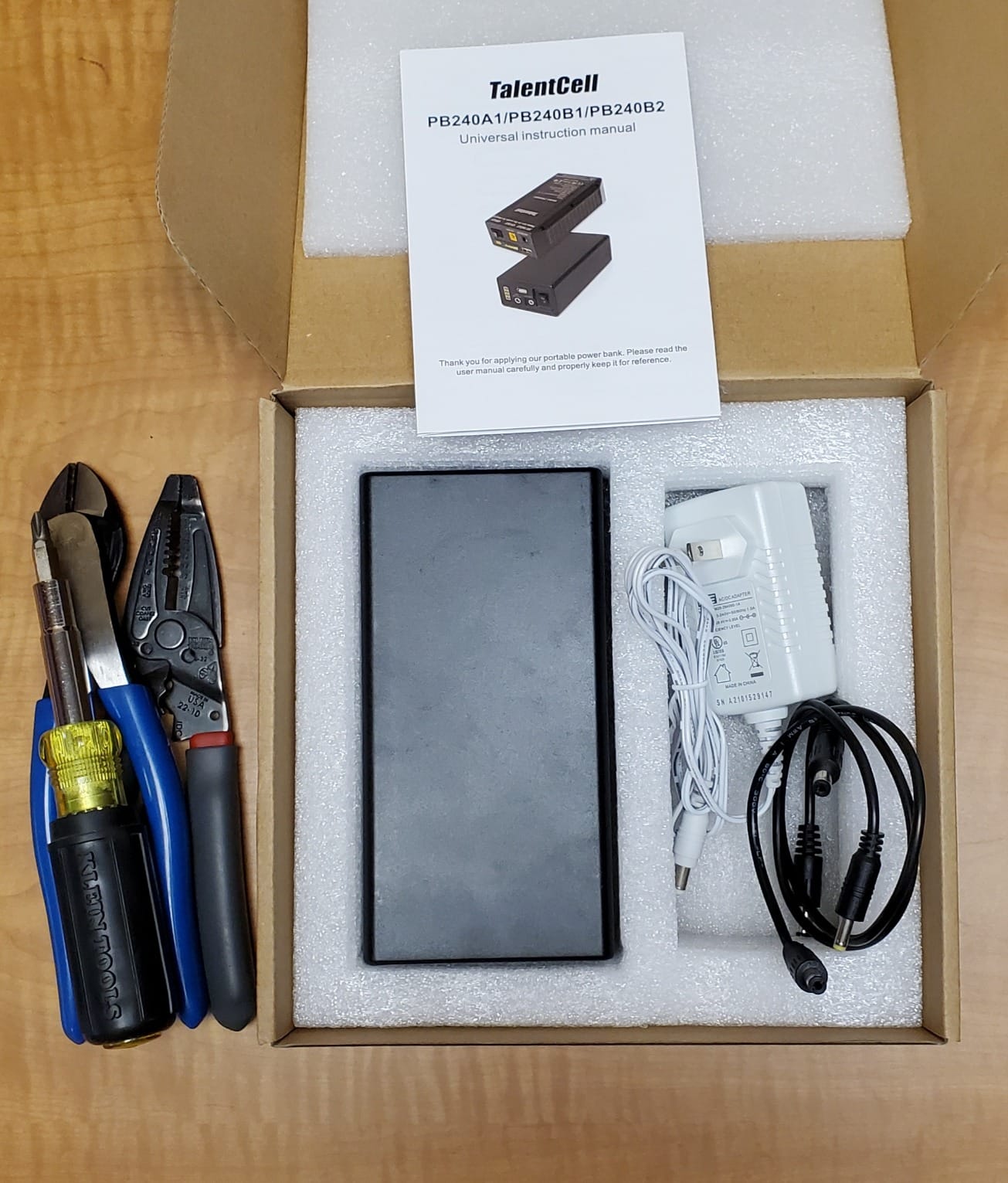 Talentcell PB240B1 High Capacity Portable Power Bank, 155Wh Multi-Voltage Output Power Supply, 24V/12V DC & 5V USB Port for LED Strip, CCTV Camera, Mobile Phones customer photo 1
