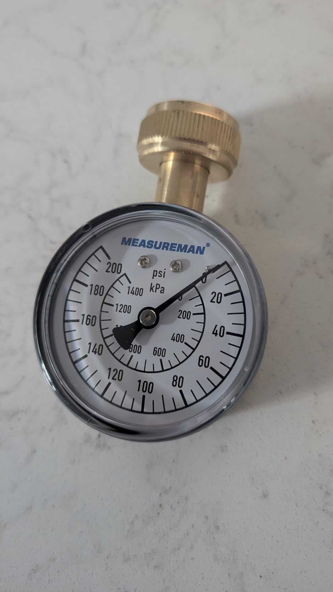 MEASUREMAN Water Pressure Gauge, 0-200 PSI Water Pressure Tester with 2-1/2 Inch Dial & Durable 3/4 Inch Hose Thread, Ideal for Home, Hose Bib (Waterproof Case, Black) customer photo 1