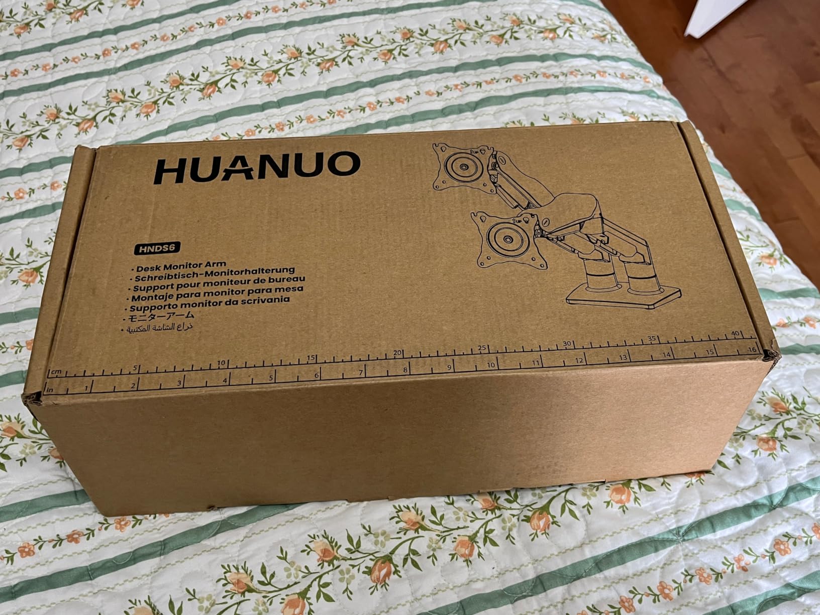 HUANUO FlowLift Dual Monitor Stand, Fully Adjustable Gaming Monitor Desk Mount for 13-32