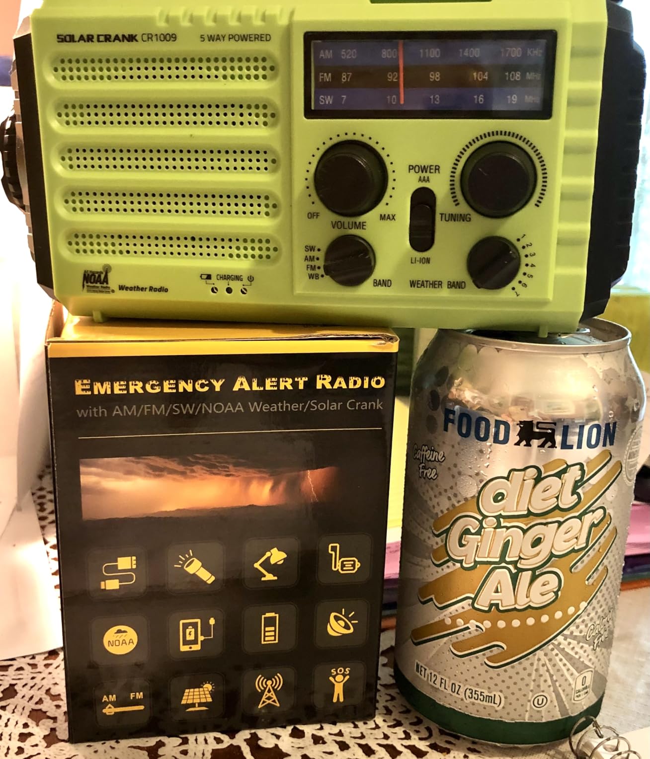 NOAA Weather Radio, Hand Crank Emergency Radio Solar Battery Operated AM FM | Portable Radio with AM/FM Shortwave, Flashlight, USB Charger, Headphone Jack, SOS Alert for Home Outdoor Survival Hurricane customer photo 2