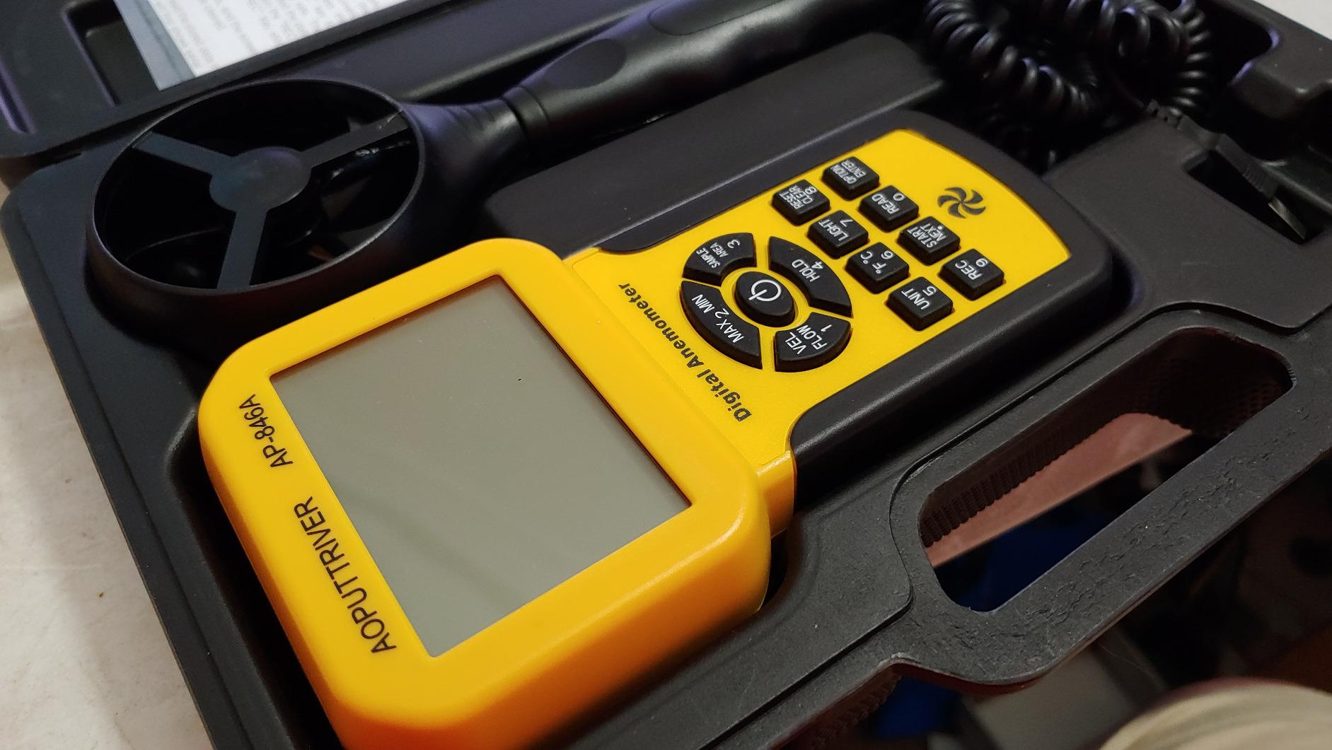 Pro HVAC Anemometer | CFM CMM Air Flow Meter with 600 Data Records, USB Export to PC, 0.001 Resolution Wind Speed Temp Gauge,Backlight, Max/Min/Avg | AP-856A customer photo 2
