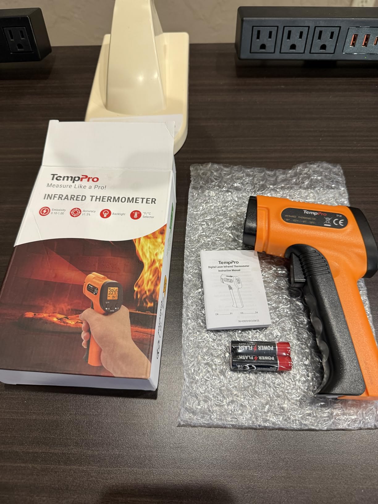 TempPro TP30 Infrared Thermometer Gun, Laser Thermometer for Cooking, Pizza Oven, Griddle, Engine, HVAC, Temperature Gun with Adjustable Emissivity & Max Measure -58°F ~1022°F, Gift for Dad Husband customer photo 2
