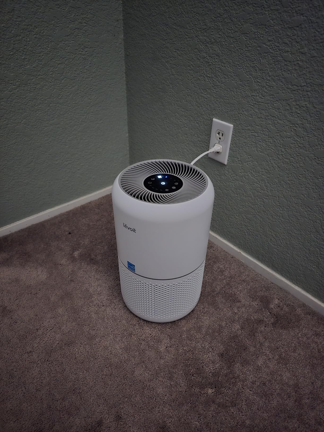 LEVOIT Air Purifier for Home Allergies and Pets Hair Smokers in Bedroom, H13 True HEPA Filter, 24db Filtration System Cleaner Odor Eliminators, Remove 99.97% Dust Smoke Mold Pollen, Core 300, White customer photo 1