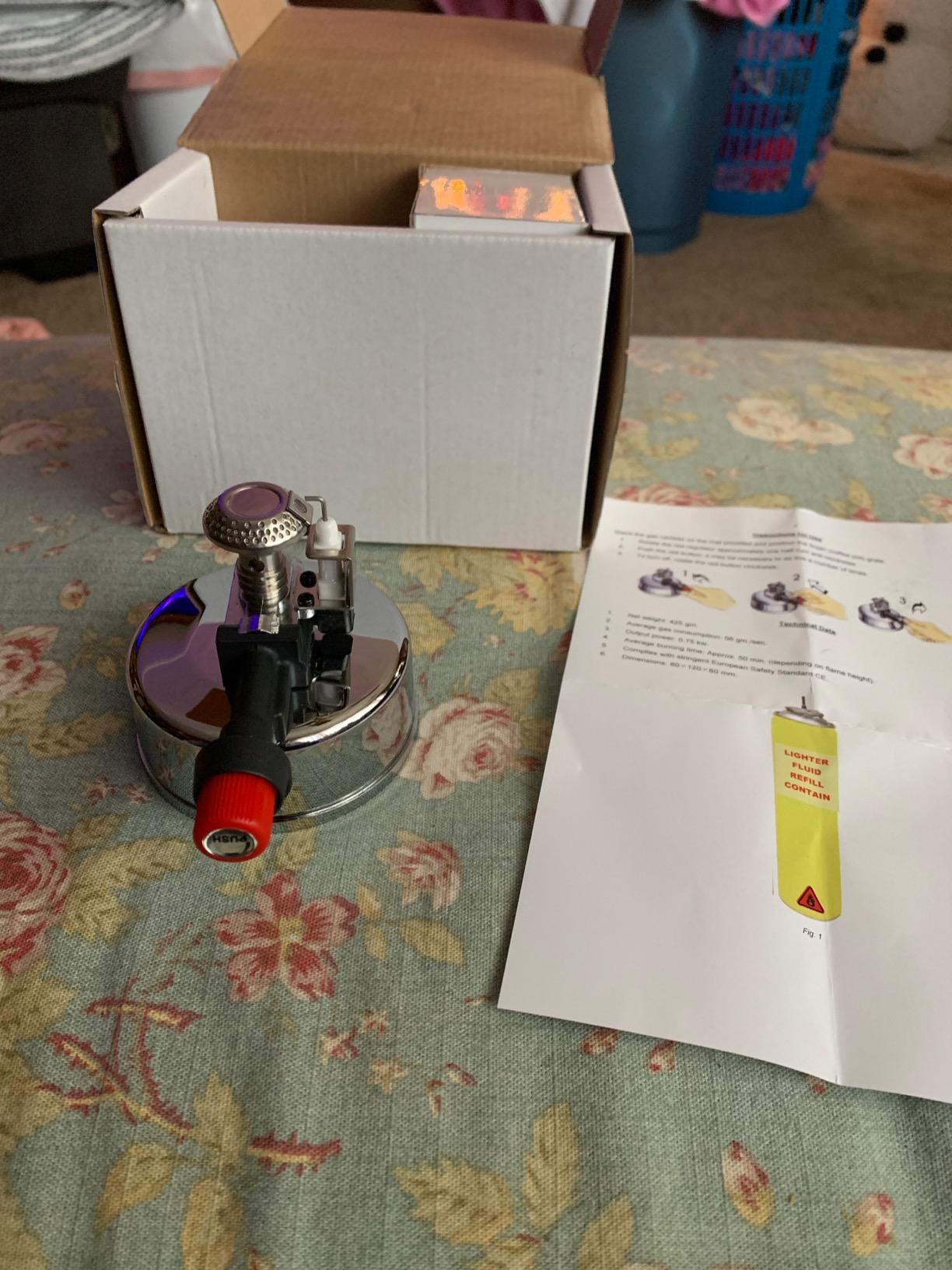 Portable Mini Butane Torch Burner for Siphon Coffee - Adjustable Flame, Refillable Tabletop Bunsen Burner customer photo 1