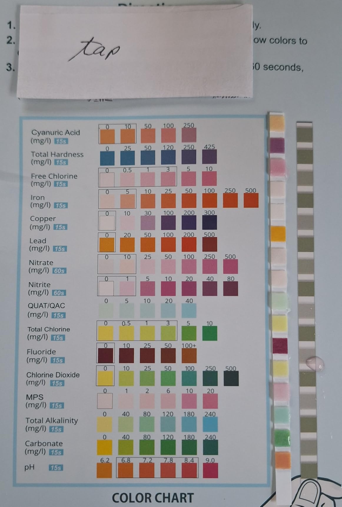 SJ WAVE 22 in 1 Water Test Kits - 125 Strips Drinking Water Test Kit, Home Tap and Well Water Tester for Bacteria pH Hardness Lead Iron Copper Chlorine Cyanuric Acid customer photo 1
