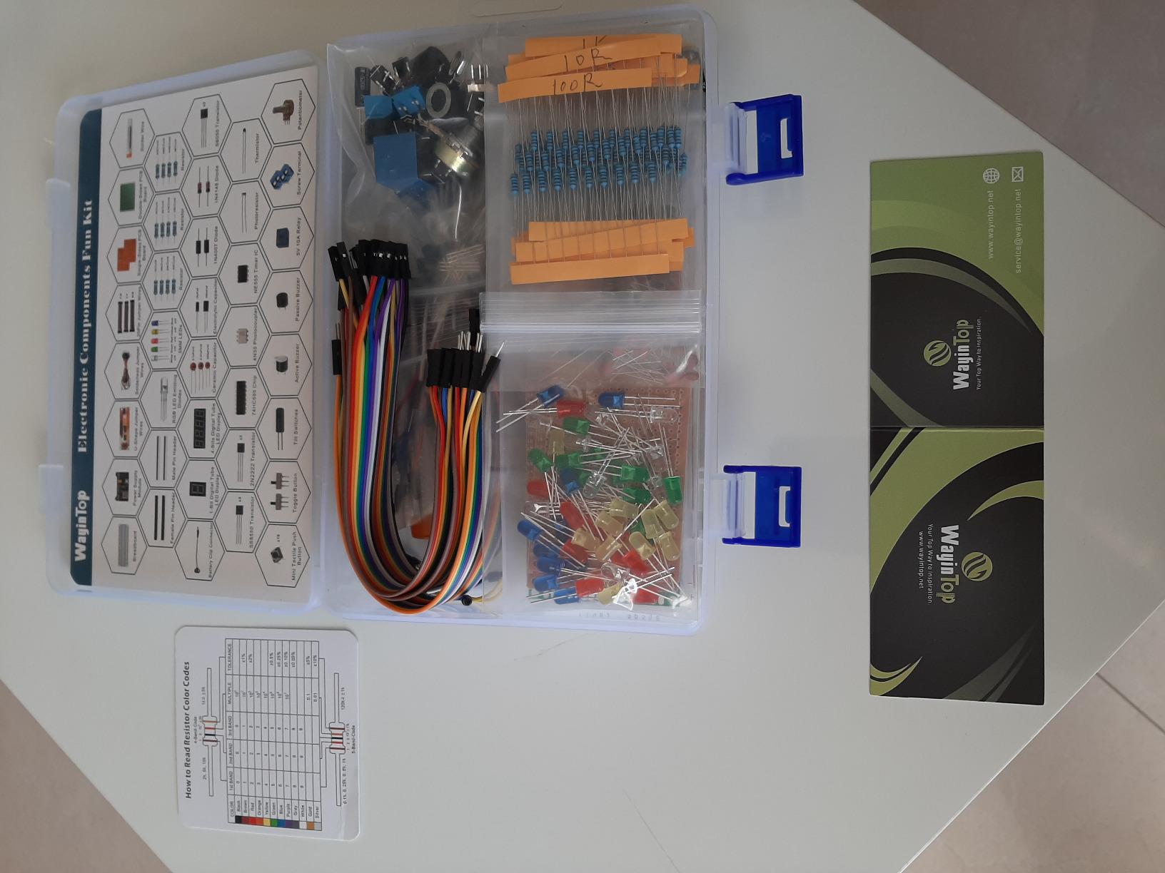 Electronics Component Fun Kit w/E-Book, Upgraded Electronic Starter Kit with Breadboard, Jumper Wires, PCB Soldering Kit, LEDs & Resistor Kit for Arduino, Raspberry Pi, ESP32, ESP8266 customer photo 2