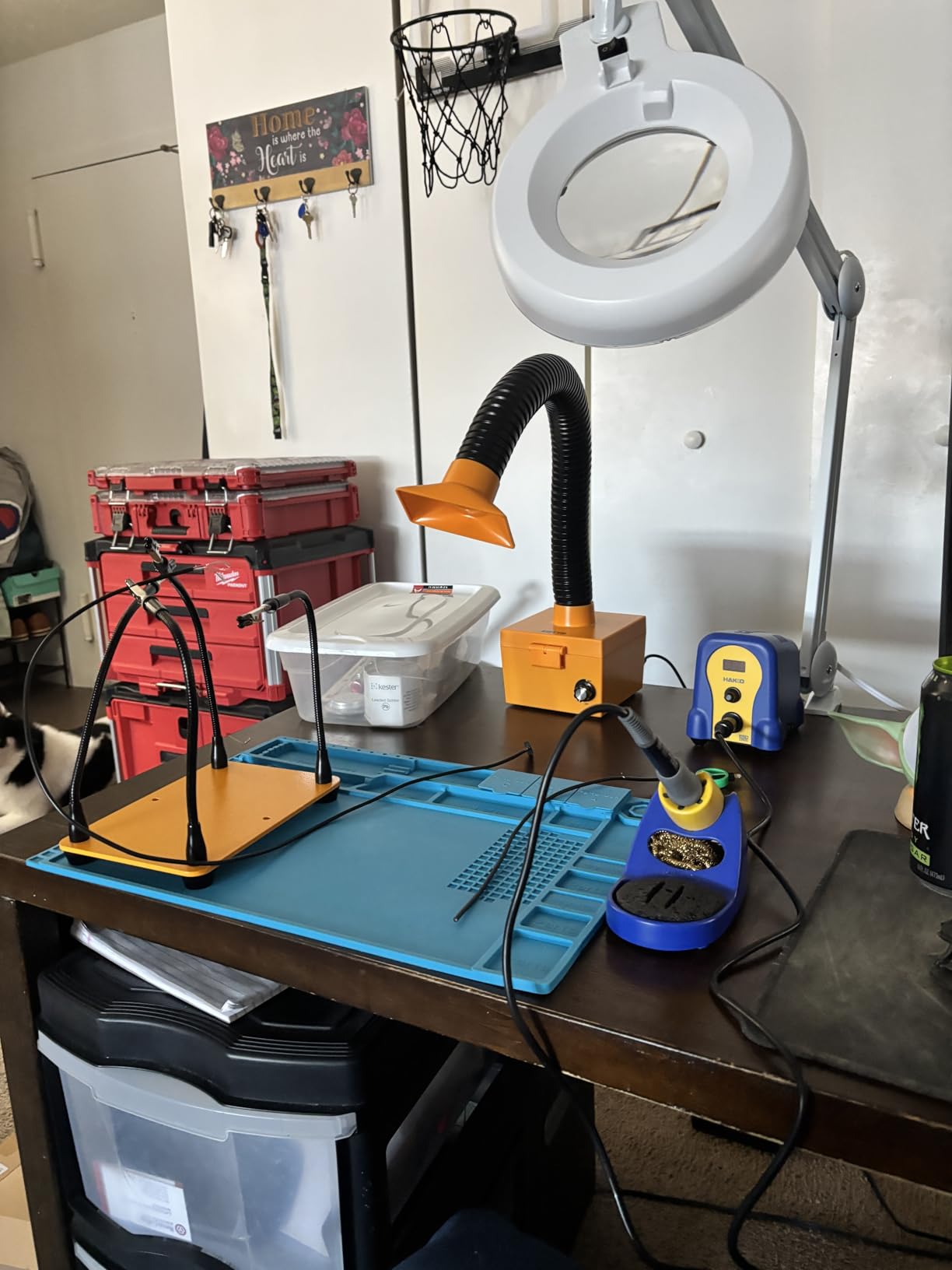 KOTTO Strong Suction Smoke Absorber for Soldering, Welding, 3D Printing | Extractor with Carbon or HEPA Filter [Updated, Hose Pre-Attached] customer photo 1
