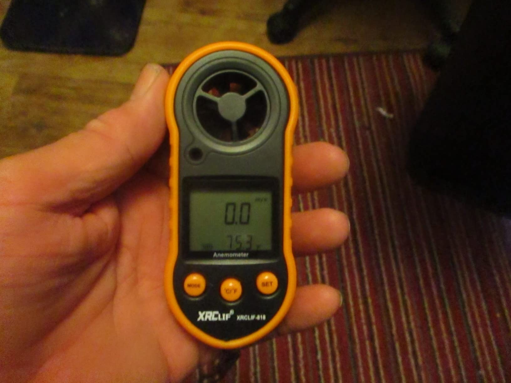 Digital Wind Speed Meter Anemometer Handheld Wind Gauges Air Flow Velocity Meter for Measuring Wind Chill Temperature Speed, Wind Meter Thermometer Gauge for Shooting Windsurfing Fishing Hunting customer photo 2