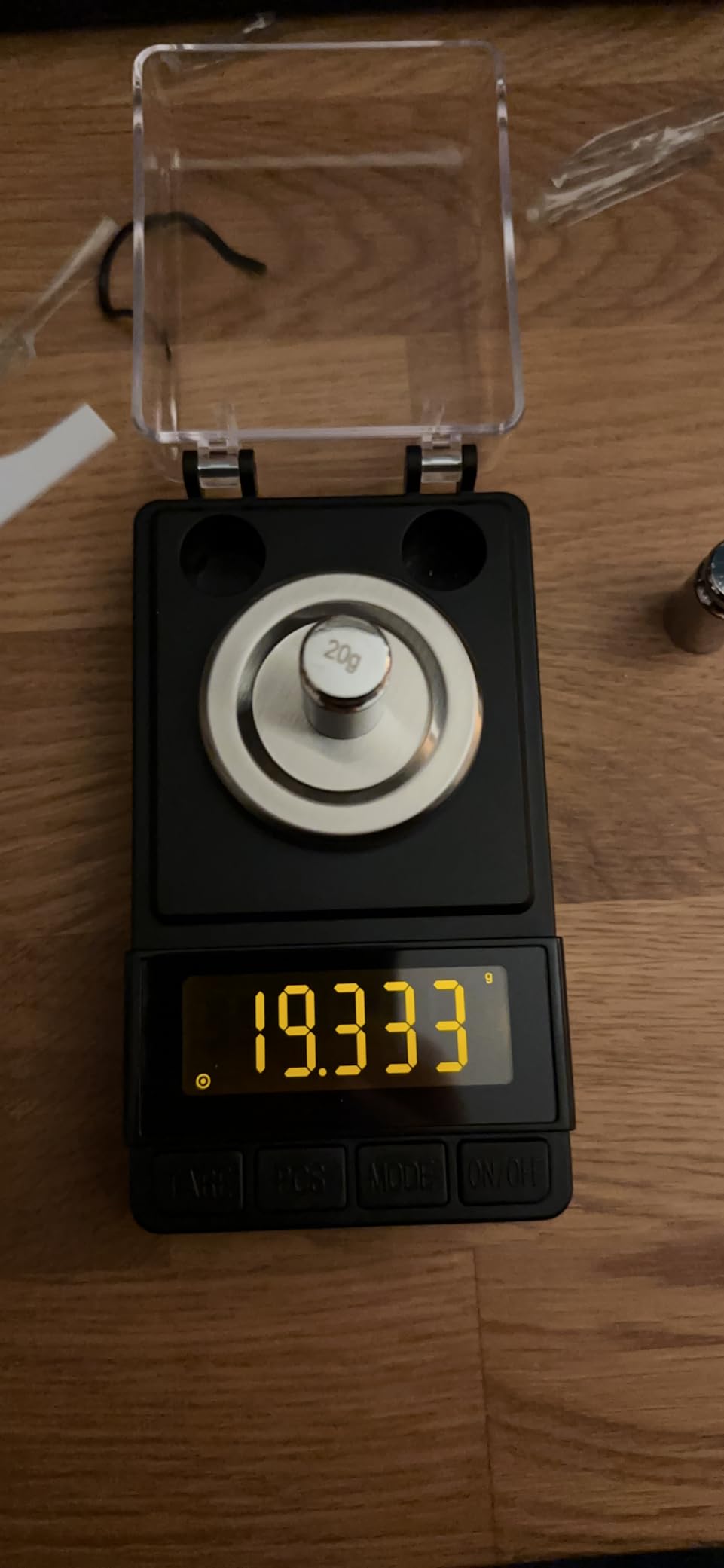MAXUS Digital Milligram Scale 50g/0.001g, Compact Mg Scale, 2 x 20g Weights | Black Powder Scale for Reloading, 6 Units, Tare, Counting, USB/Battery Powered, for Jewelry, Gold, and other micro items customer photo 1