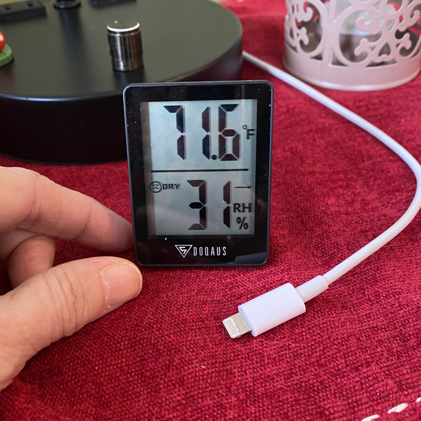 DOQAUS Digital Hygrometer Indoor Thermometer Humidity Meter, Black | Mini Room Thermometer, 5s Fast Refresh, Accurate Temperature and Humidity Monitor for House, Baby Room, Greenhouse, Incubator customer photo 1