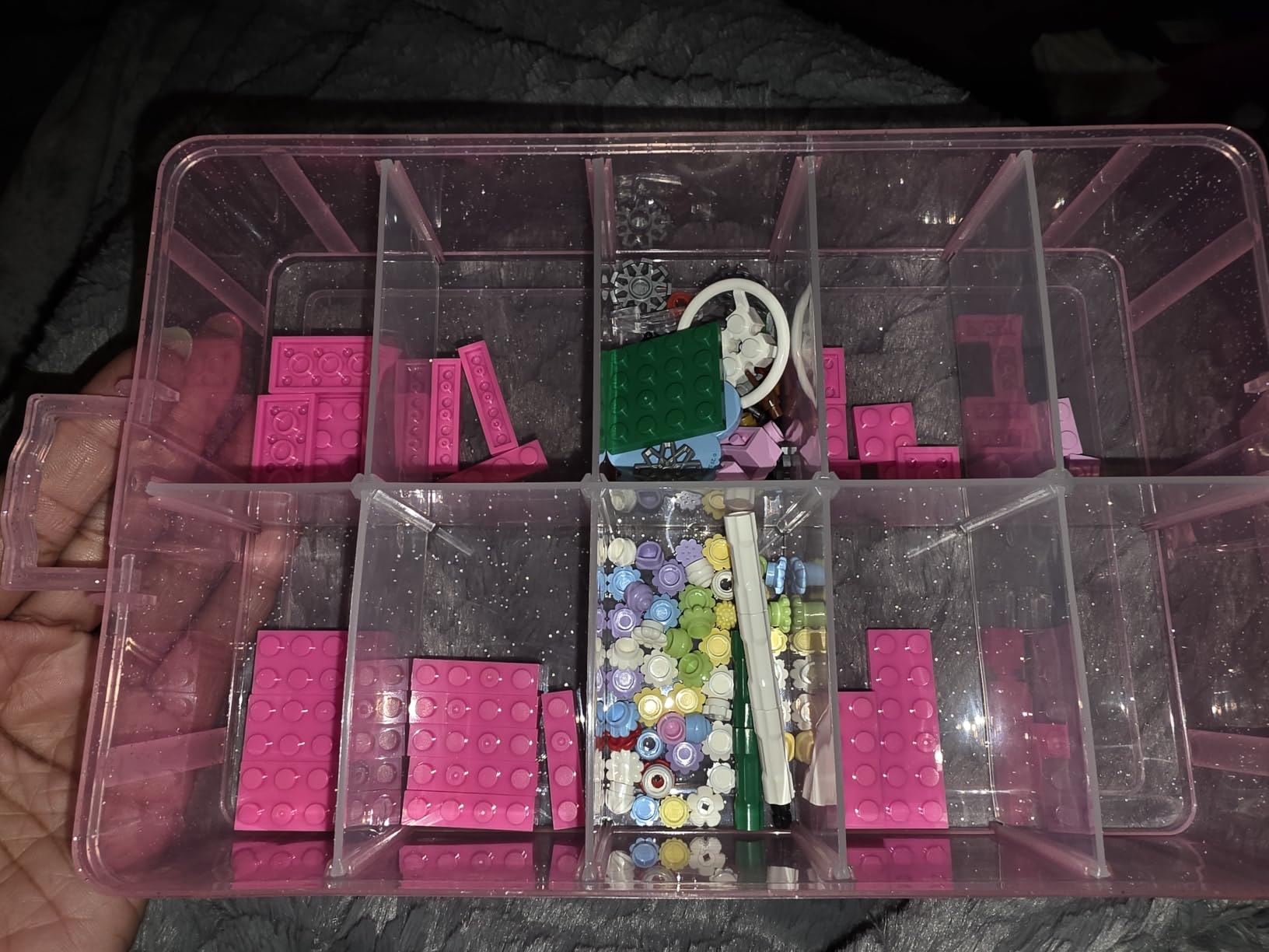 Bead Organizer 3 Tier 30 grid Stackable Craft Tackle Storage Container | Stackable 3-Tier Design, 30 Compartments, for Beads Washi Tape Toys Jewelry Beauty and Sewing Supplies customer photo 1