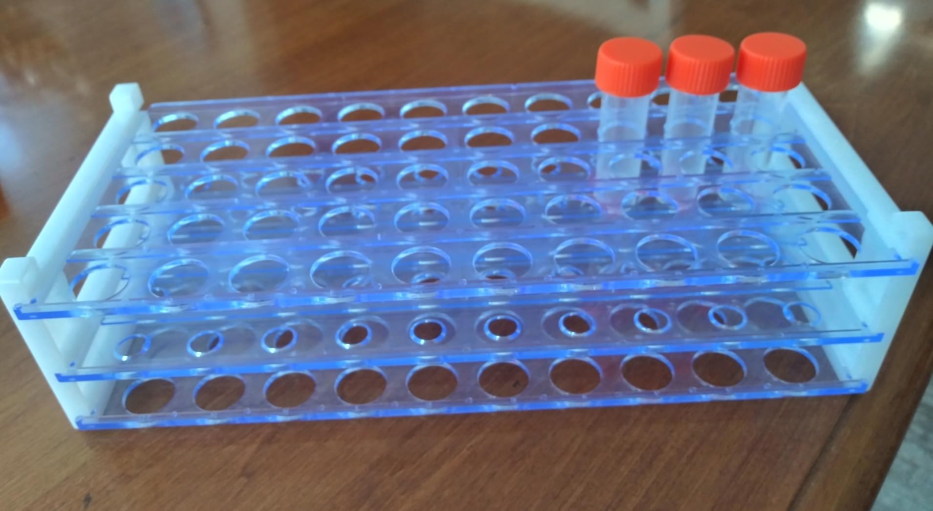 Ackers Science Plastic Test Tube Rack for 13/16 mm Tubes, Holds 50, Detachable (Single) customer photo 1
