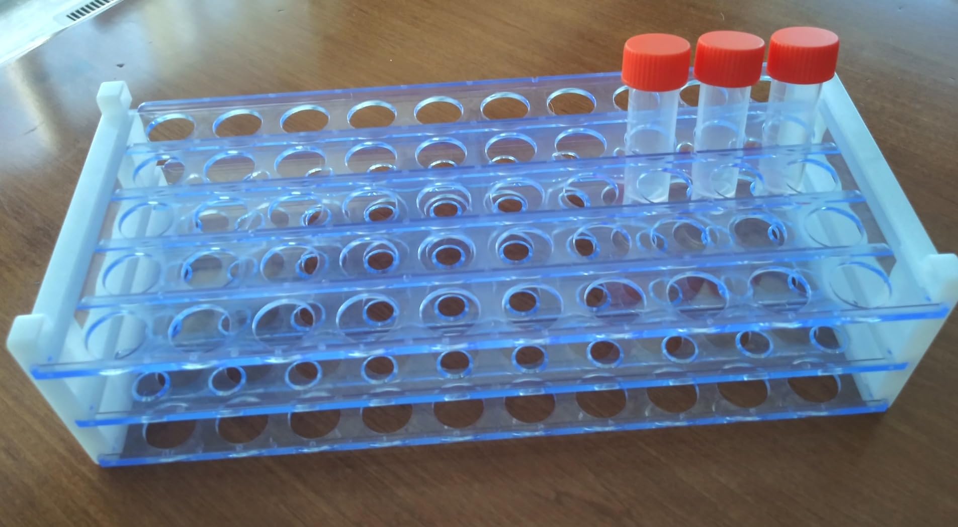 Ackers Science Plastic Test Tube Rack for 13/16 mm Tubes, Holds 50, Detachable (Single) customer photo 2