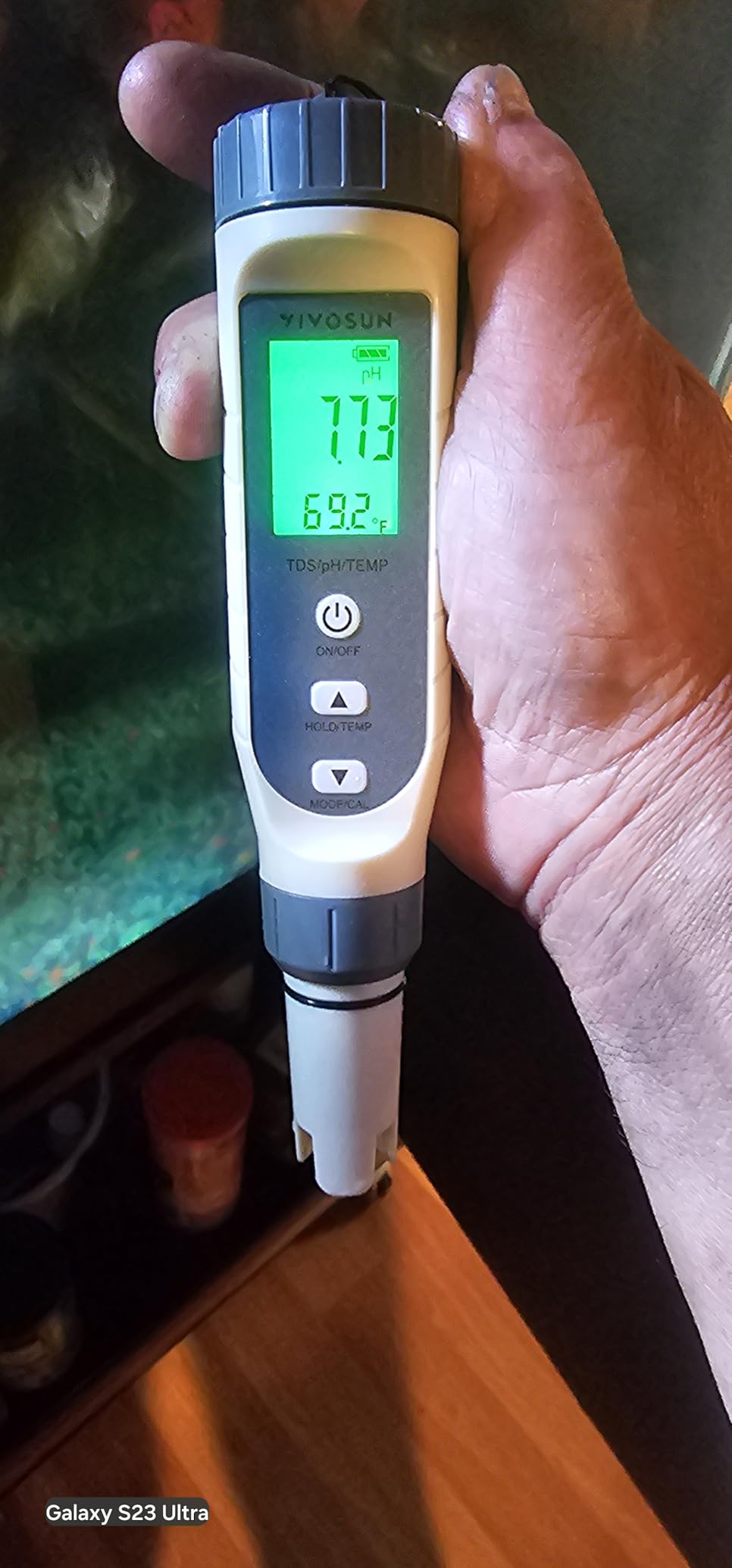 VIVOSUN 3-in-1 Digital pH Meter with ATC, ±0.1 pH Accuracy Water Quality Tester, 0-14.0 pH Measurement Range for Hydroponics, Household Drinking, Pool and Aquarium customer photo 2