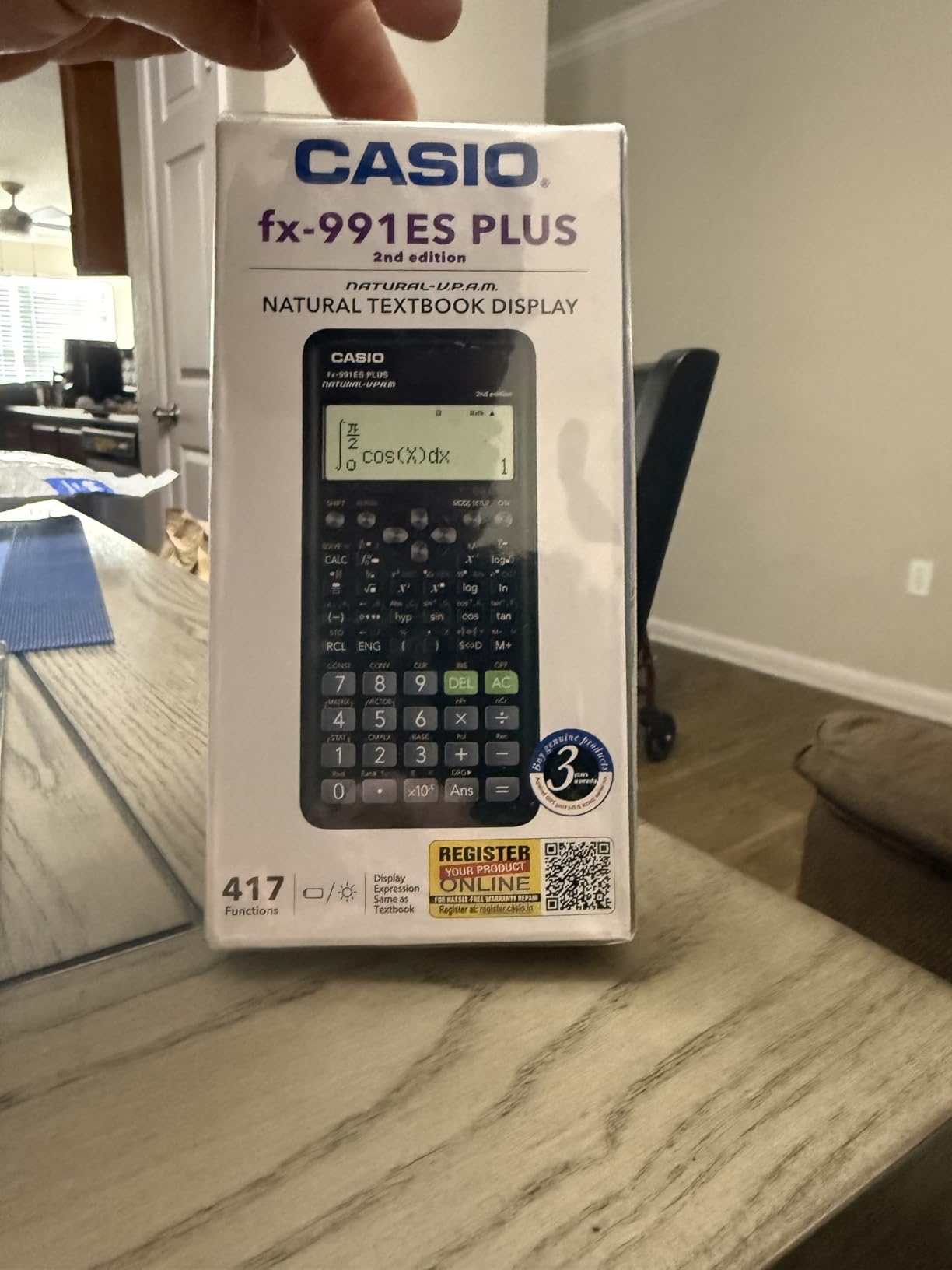 Casio fx-991ES Plus 2 Scientific Calculator with 417 Functions and Display, Natural customer photo 2