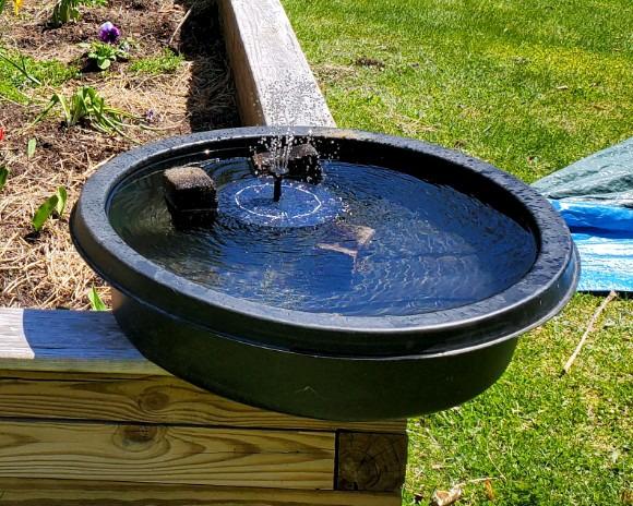 AISITIN 3.5W Solar Fountain Pump Built-in 1500mAh Battery with 10 Nozzles | Solar Fountain for Bird Bath with 4 Fixer, Solar Floating Water Pump, Fish Tank, Pond, Pool, Garden and Outdoor customer photo 1