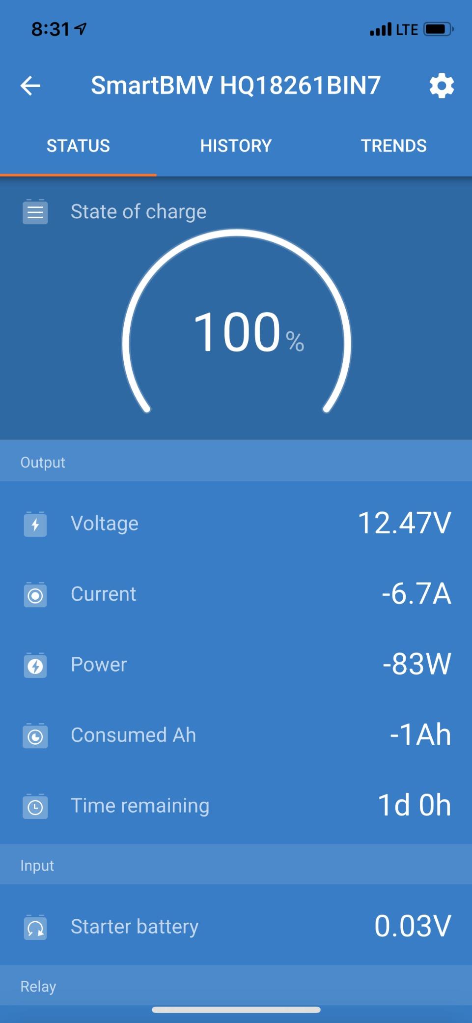 Victron Energy BMV-712 Smart Battery Monitor with Shunt - 6.5-70 VDC | Display and Bluetooth - Black customer photo 1
