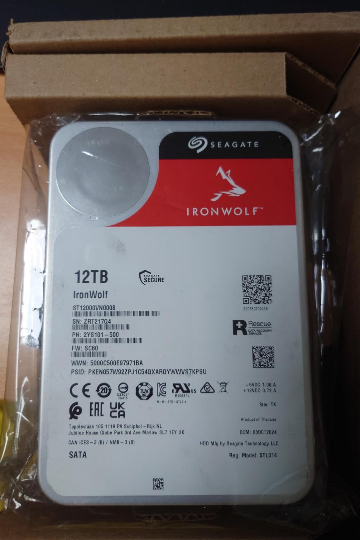 Seagate 8TB IronWolf Internal NAS Hard Drive | SATA 6 Gb/s (ST8000VNZ04) | 24/7 NAS-optimized HDD. AgileArray, All-CMR, RV sensors for multi-bay, 180TB/year. 3-Year Warranty + 3-Year Rescue customer photo 2