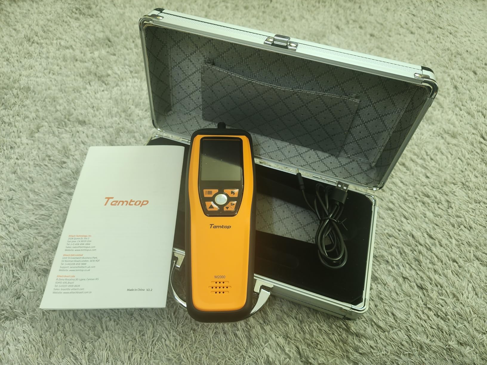 Temtop Air Quality Monitor CO2 Detector Professional Carbon Dioxide PM2.5 PM10 Formaldehyde Temperature and Humidity Monitor w/Audio Alarm Data Export (M2000 2nd) | M2000 2nd, PM2.5 PM10 Formaldehyde, Temperature & Humidity, Audio Alarm, Data Export for Indoor Analysis customer photo 1