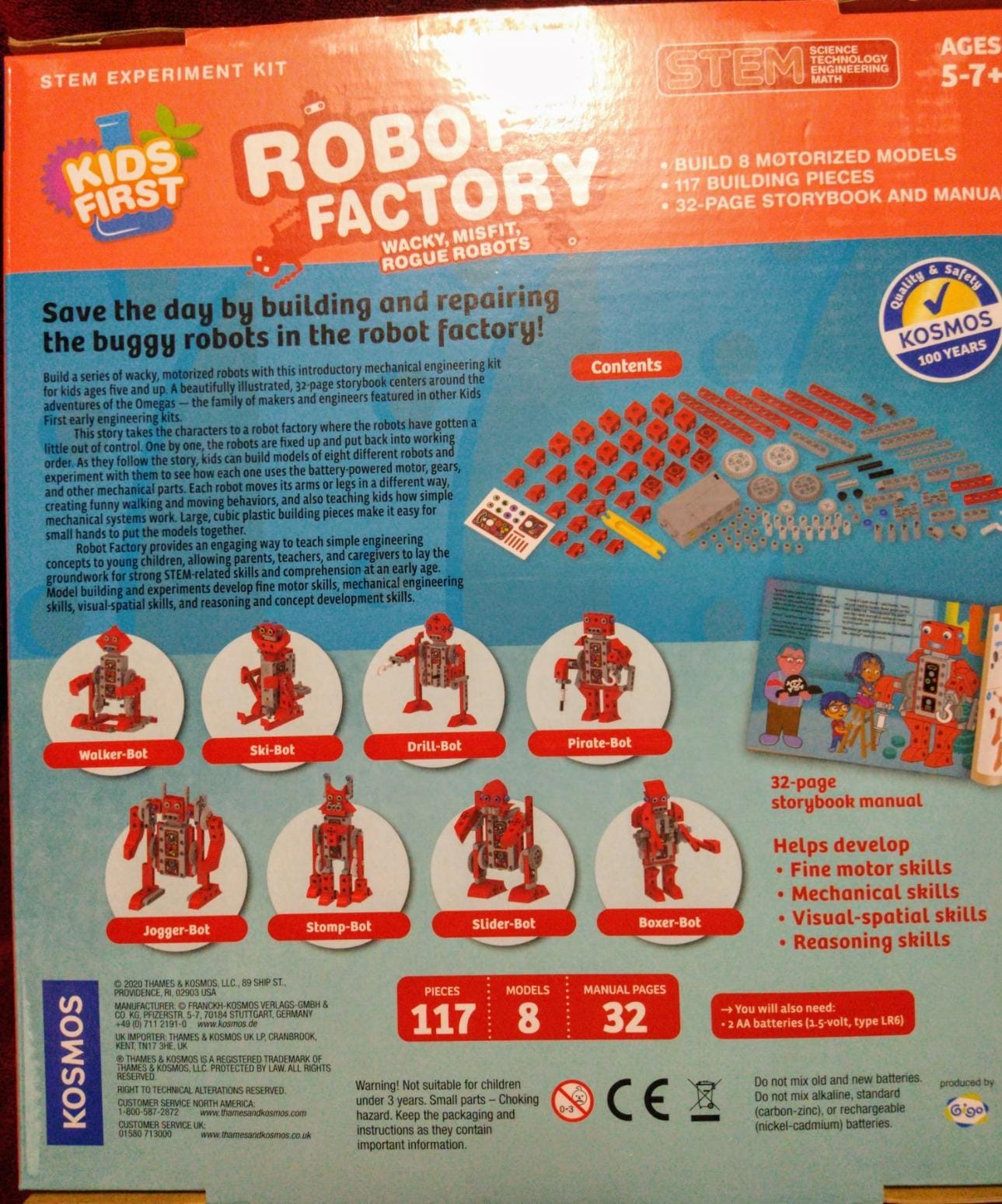 Thames & Kosmos Kids First Robot Factory: Wacky, Misfit, Rogue Robots STEM Experiment Kit | Hands-on Model Building for Young Engineers | Build 8 Motorized Robots | Play & Learn with Storybook Manual customer photo 1