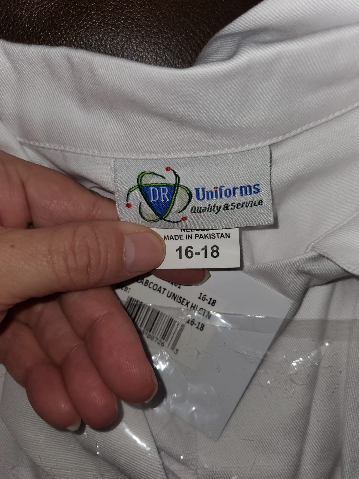 White Boys' Lab Coat by DR Uniforms - Soft cotton-blend kids lab coat for science fairs, STEM activities, doctor dress-up, classroom labs and pretend play customer photo 1