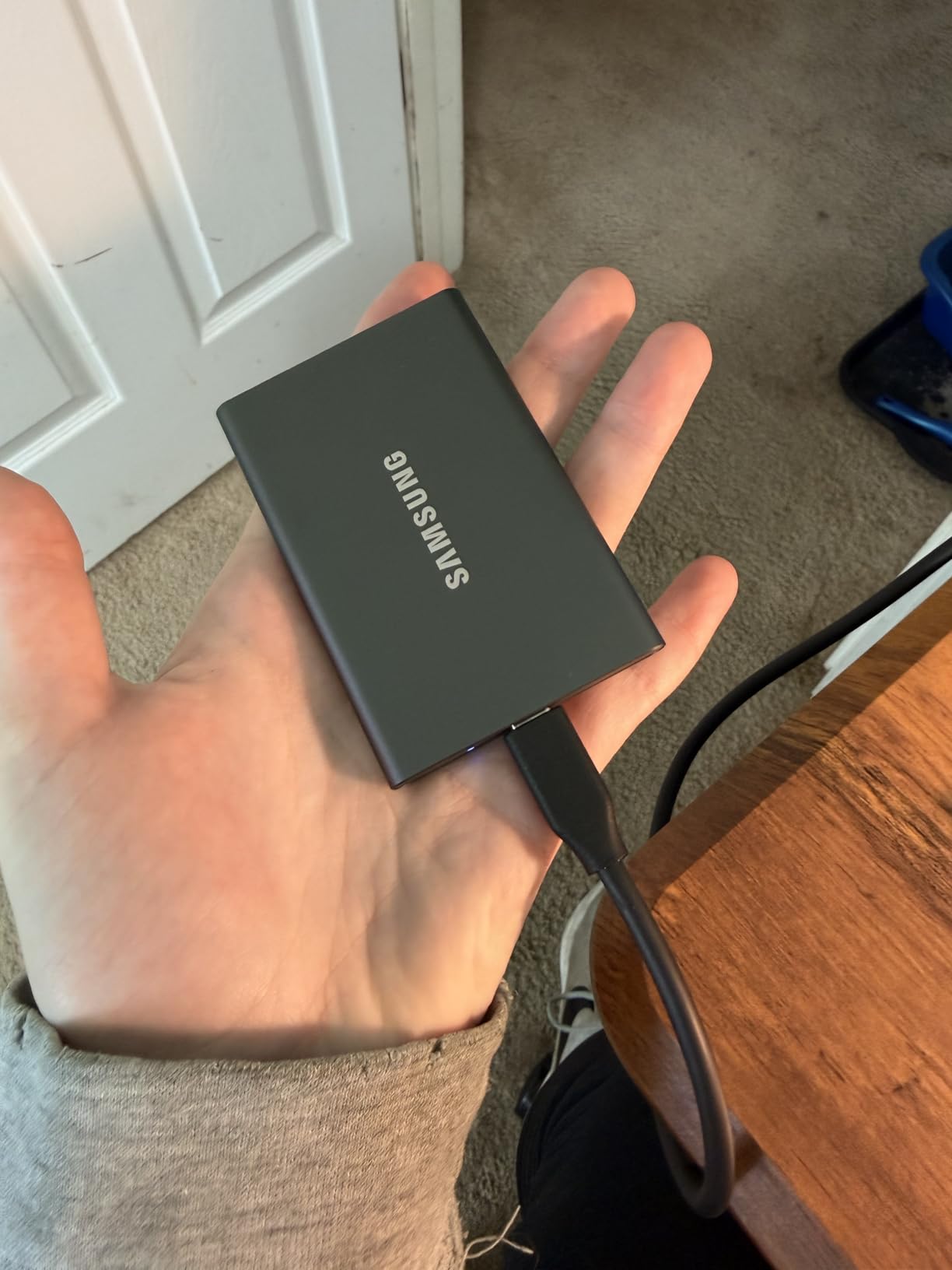 Samsung T7 Portable SSD 1TB Titan Gray, USB 3.2 Gen 2, Up to 1,050MB/s | Reliable External Solid State Drive Storage for Gaming, Students, Professionals (MU-PC1T0T/AM) customer photo 1