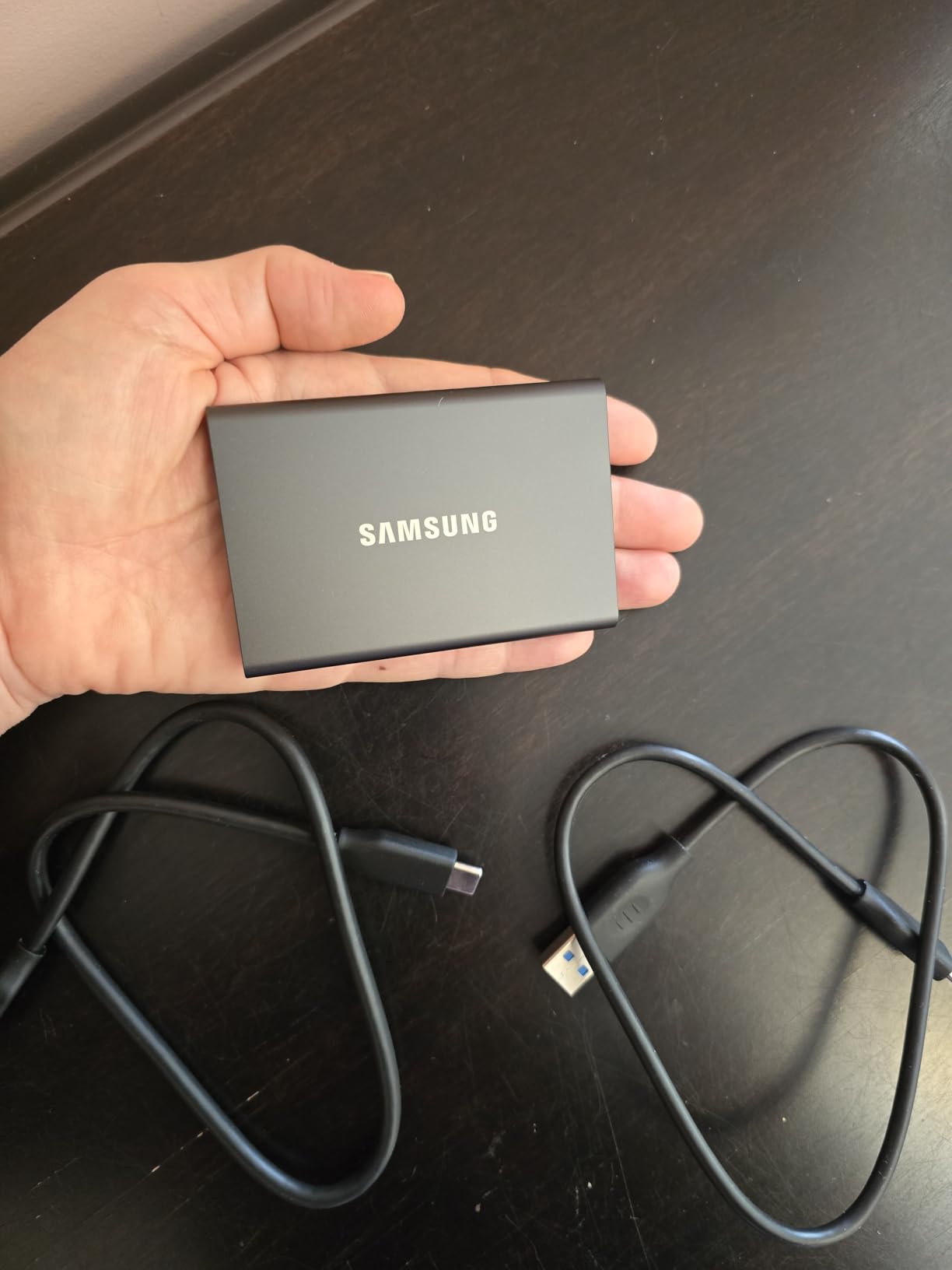 Samsung T7 Portable SSD 1TB Titan Gray, USB 3.2 Gen 2, Up to 1,050MB/s | Reliable External Solid State Drive Storage for Gaming, Students, Professionals (MU-PC1T0T/AM) customer photo 2