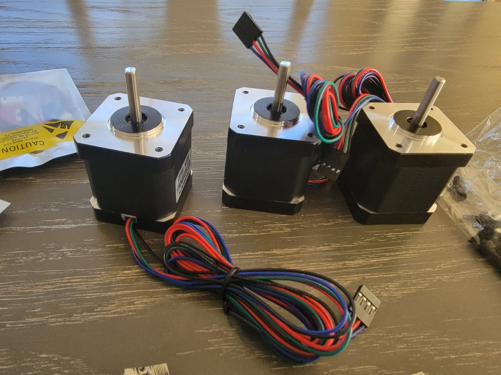 [5pcs of Pack] Nema 17 Stepper Motor, 17HS4401 2 Phase Step Motor Bipolar 1.5A 59.5oz.in(42Ncm) 42x42x38mm 4-Wire 1M Long Cable for 3D Printer customer photo 1