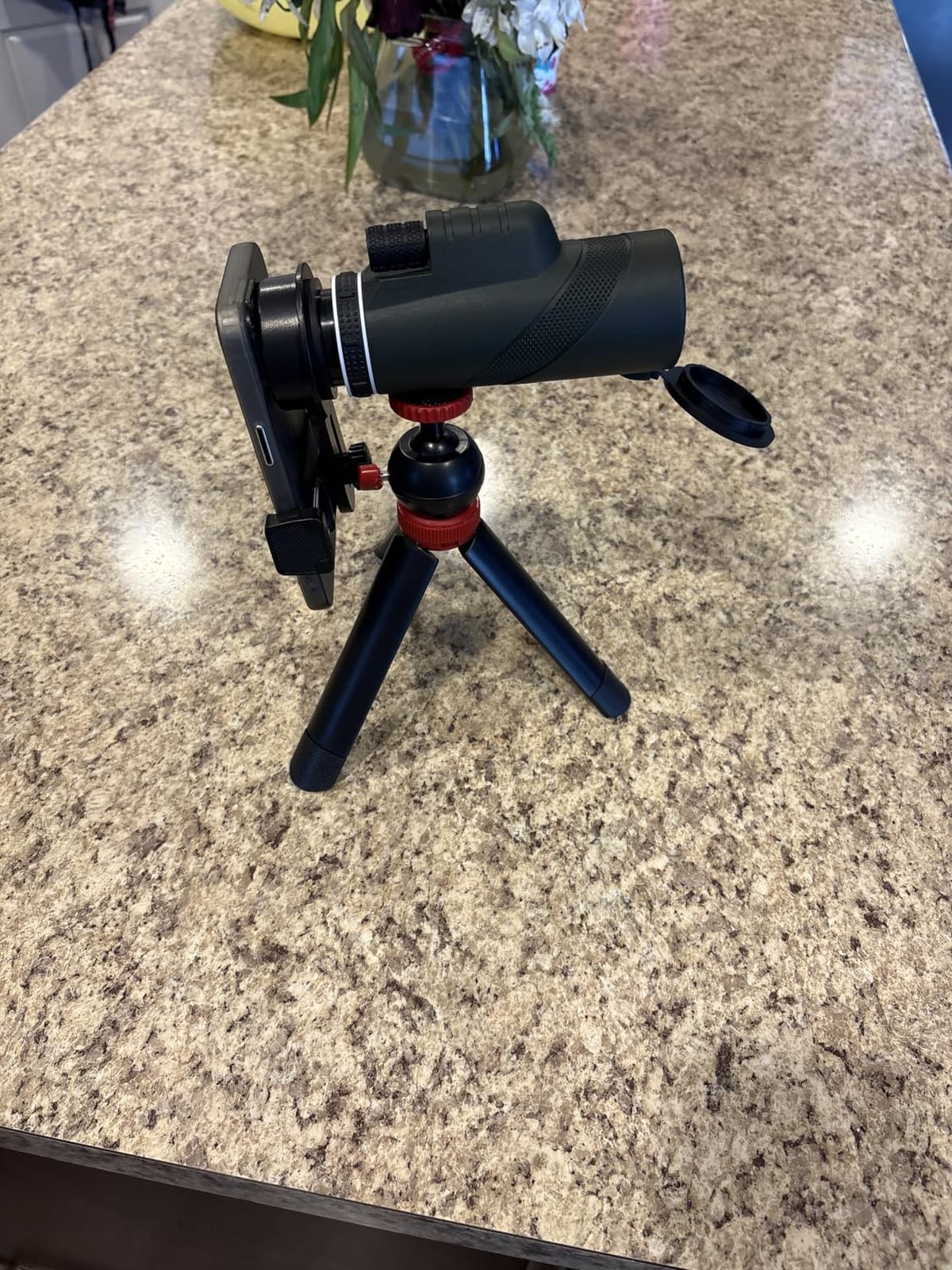 40X60 Monocular Telescope, High Power Monocular for Adults with Phone Adapter& Tripod& Hand Strap, Low Night Vision Monocular, Equipped with BAK4 Prism for Bird Watching and Traveling Concert customer photo 2