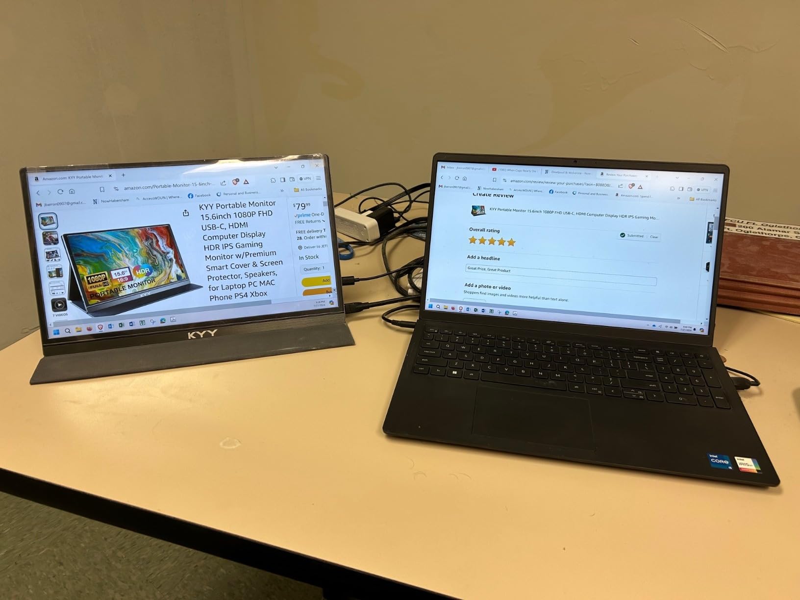 KYY Portable Monitor 15.6