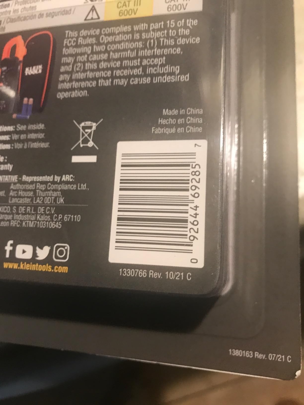 Klein Tools CL220 Digital Clamp Meter, Auto-Ranging 400 Amp AC, AC/DC Voltage, TRMS, Resistance, Continuity, NCVT Detection, and Temp customer photo 1
