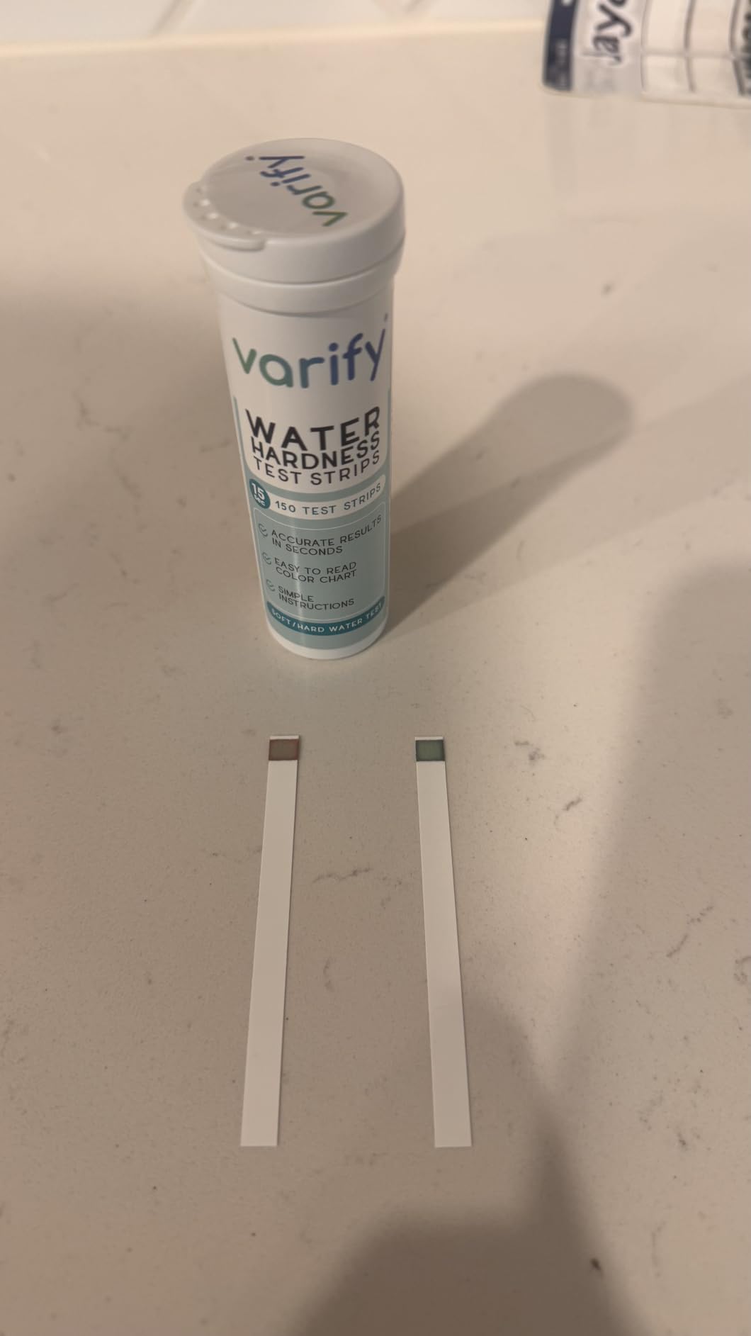 Varify Water Hardness Test Kit - Hard Water Test Strips for Well & Home | 150 hard water test strips detect calcium & magnesium in seconds, for well, home, pool, spa & water softener systems customer photo 2