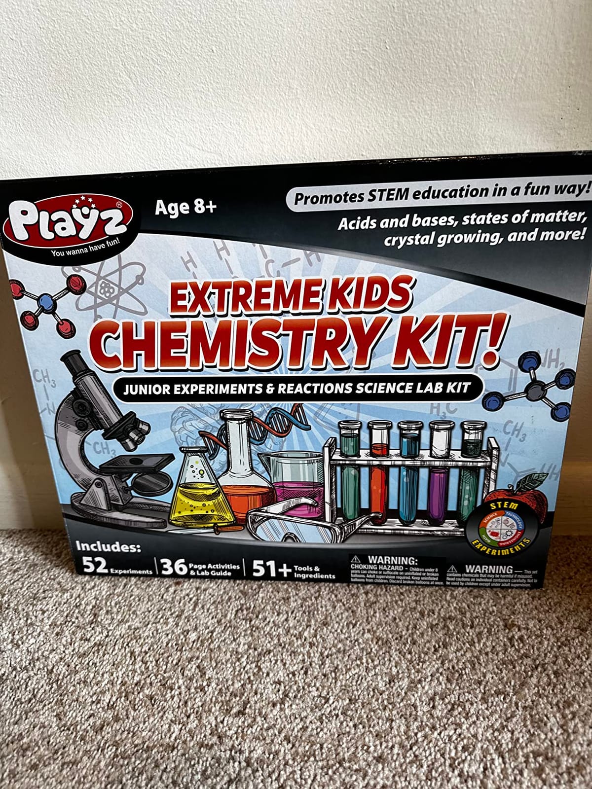 Playz Extreme Chemistry Set - 52 Unique Experiments, Science Kits for Kids Age 8-12, Lab Gear, Volcano Project, Learning Tools, Fair Activity, Discovery Gift, STEM Toys for Boys and Girls customer photo 2