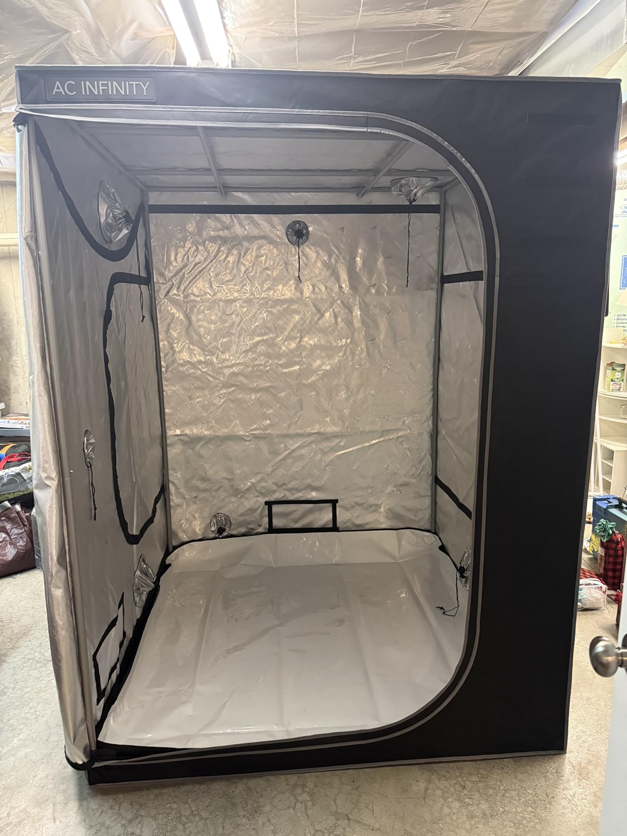 AC Infinity CLOUDLAB 642, Advance Grow Tent 4x2, Thickest Poles & Mylar | Largest Zipper Window, 2000D Mylar Canvas, 1