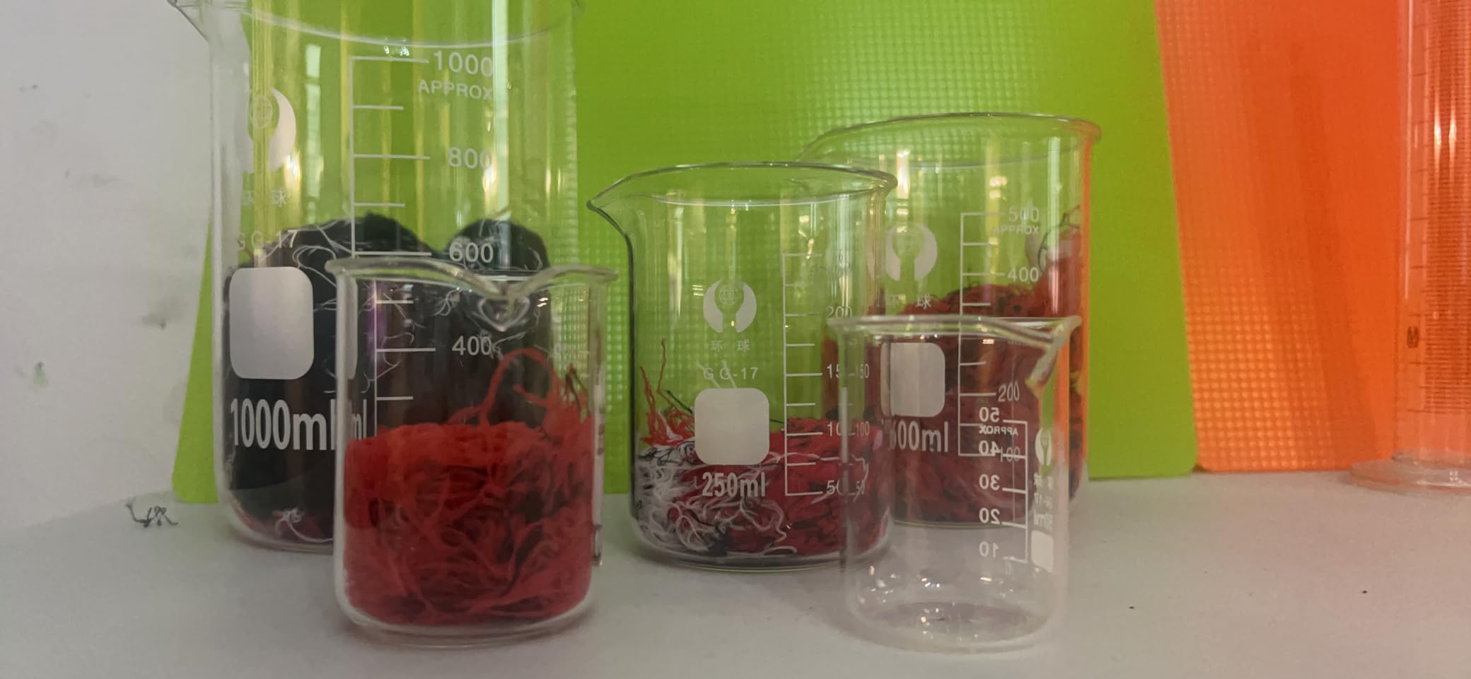 Feekoon 10 Pieces Glass Measuring Beaker and Graduated Measuring Cylinder with Stirring Rod 50/100/ 250/500/ 1000 ml Thick Glass Beakers and 5/10/ 50/100 ml Graduated Cylinders for Science Lab customer photo 2