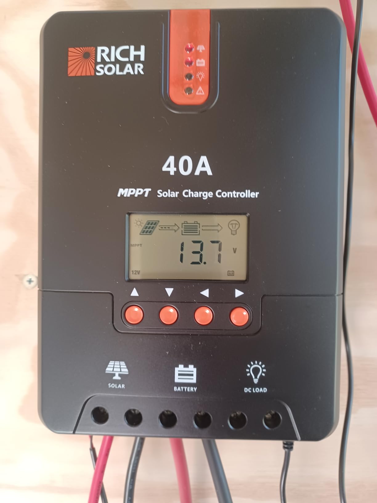 RICH SOLAR 600 Watt Premium Solar Kit - 3 Pack of 200W Panel, 40A MPPT Charge Controller, Bluetooth Module Fuse, Mounting Z Brackets, Adaptor Kit, Tray Cables Set, Off-Grid 12V Solar Power System customer photo 2