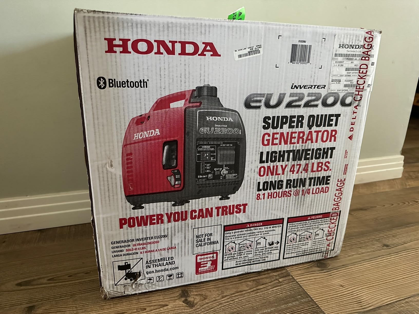 Honda EU2200i 2200 Watt Inverter Generator (EU2200ITAN) customer photo 1